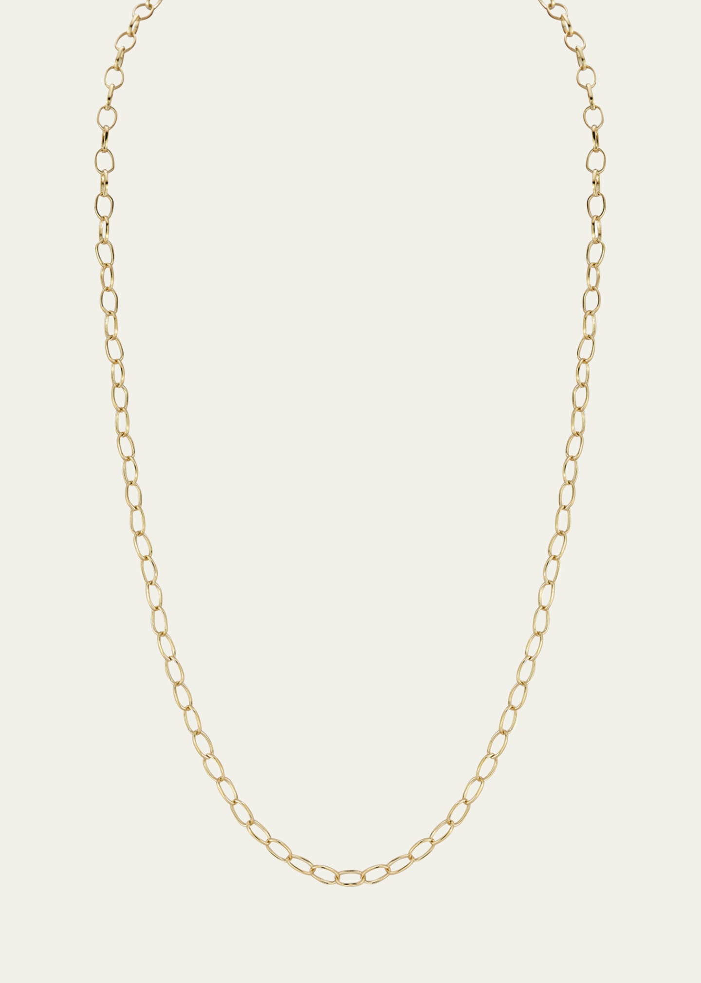 18K Yellow Gold Loop Chain Necklace, 18"L