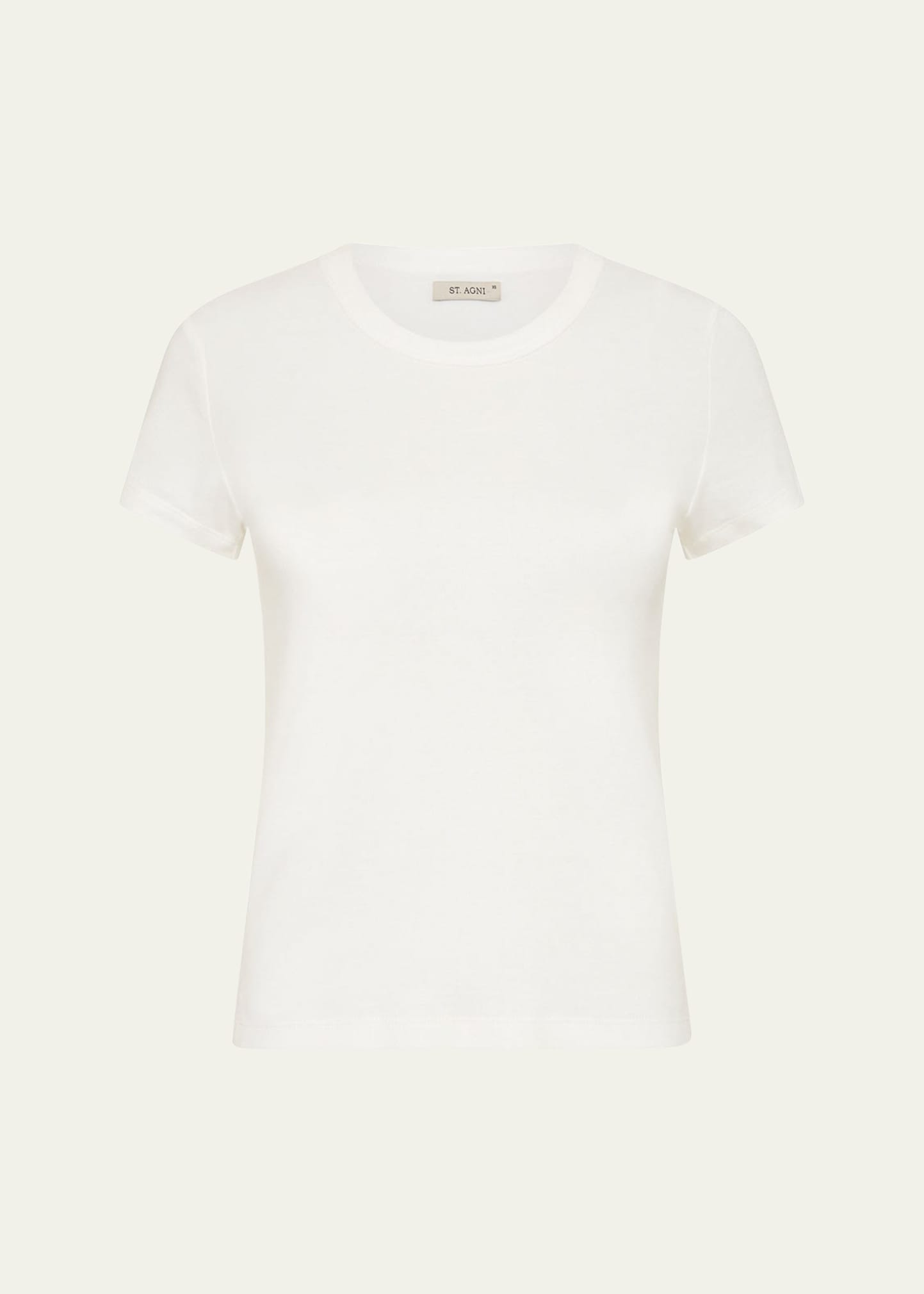 St Agni Crewneck Baby Tee In White