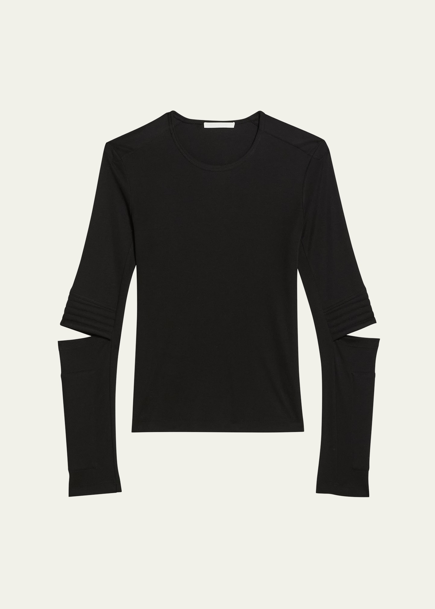 Helmut Lang Astro Cut-out Crewneck Top In Blue