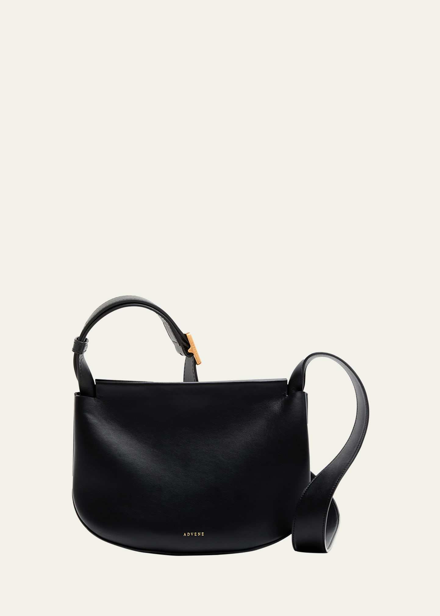Shop Advene The Duet Leather Crossbody Bag In Black