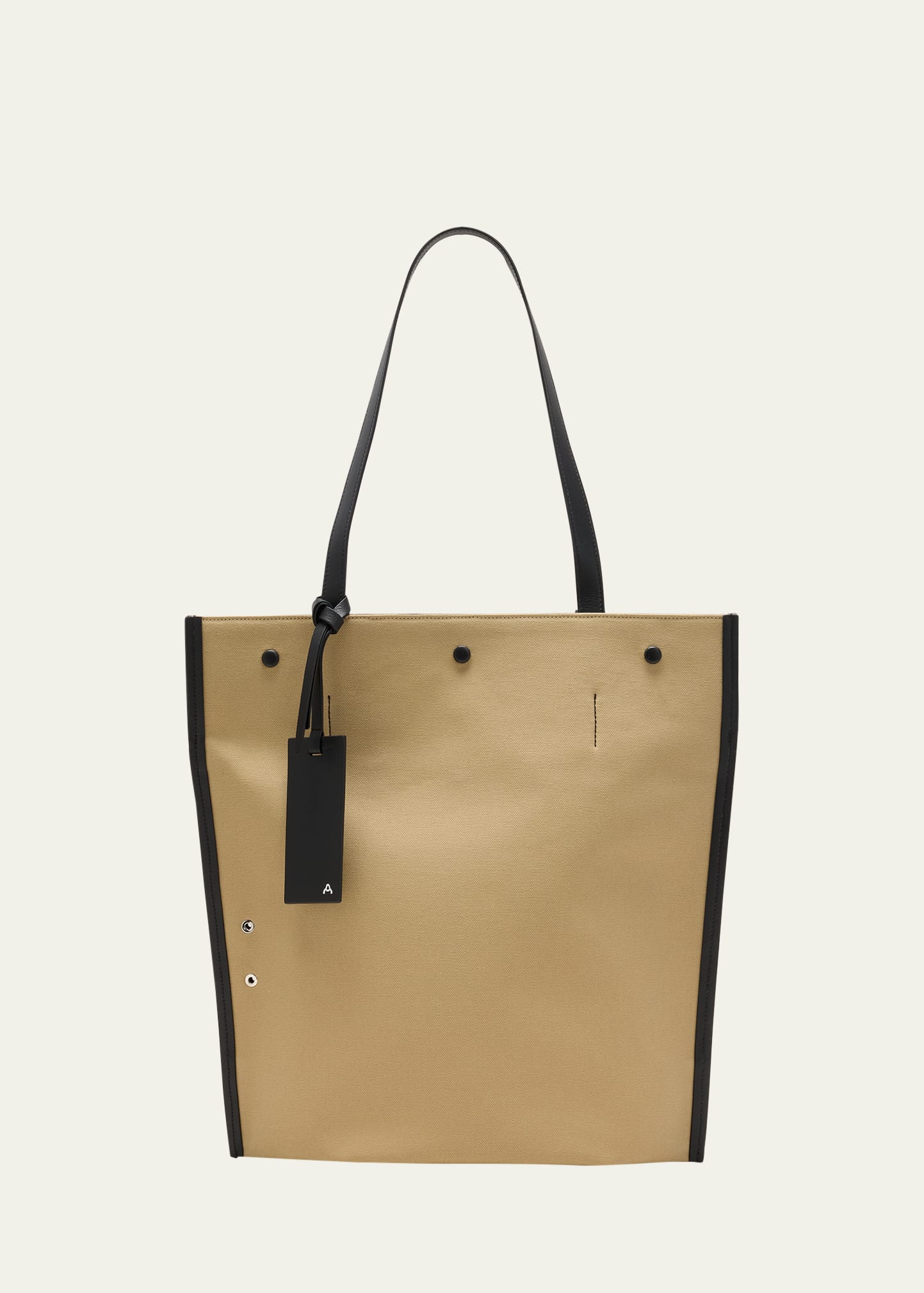 Shop Advene The Trench North-south Tote Bag In Khaki Black