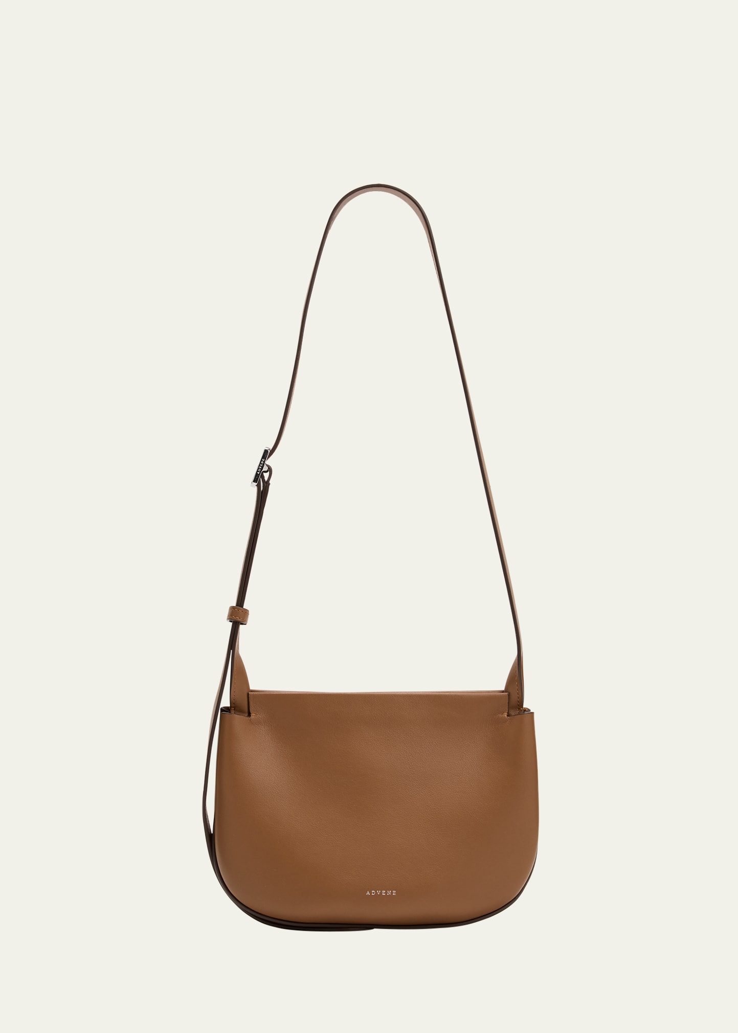 Advene The Duet Small Leather Crossbody Bag In Caramel