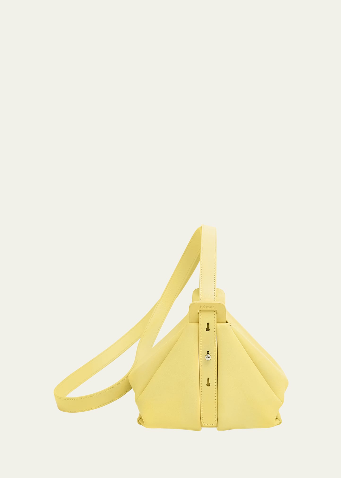 Advene The Age Mini Leather Crossbody Bag In Lemon
