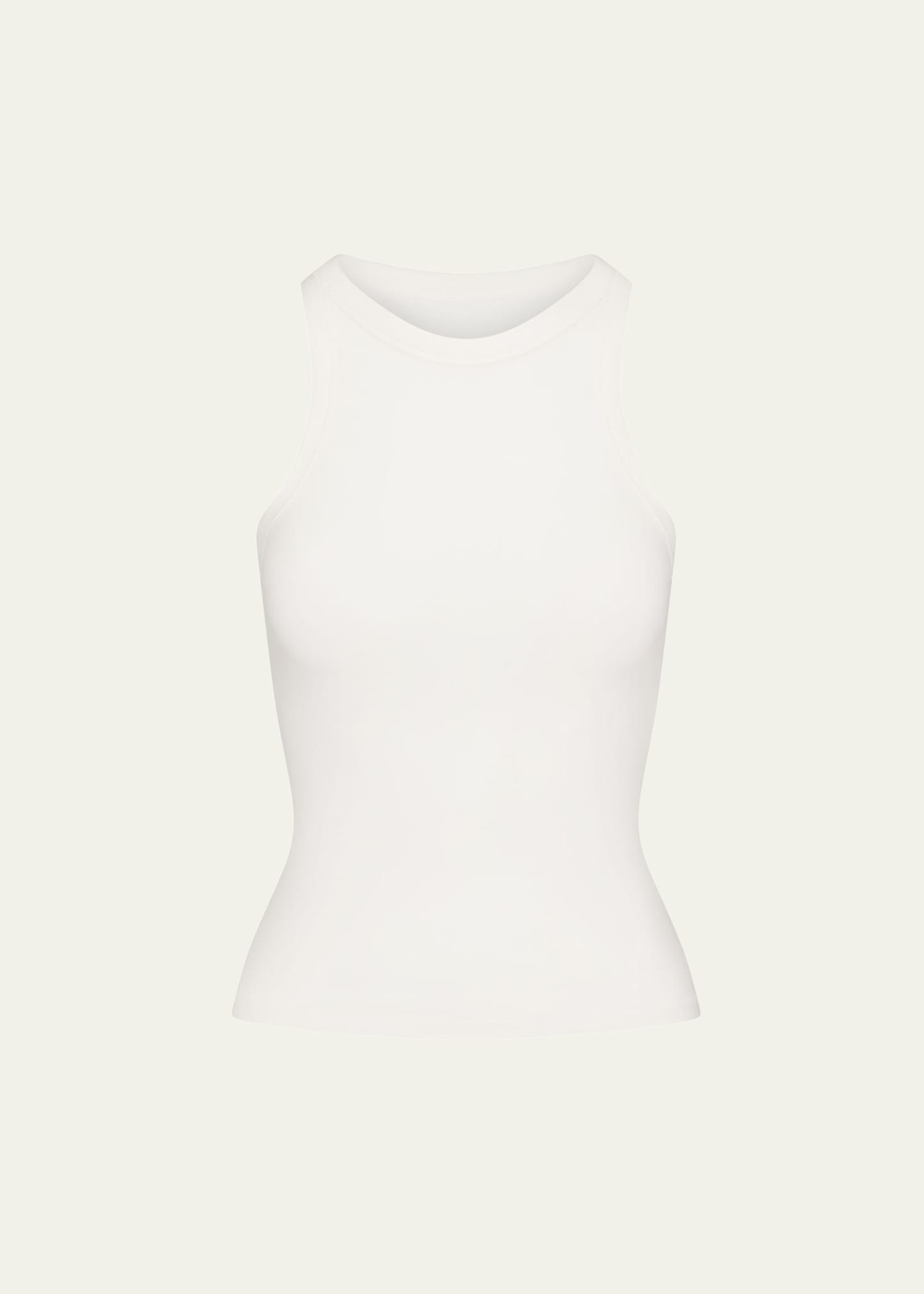 Cotton Jersey High-Neck Tank