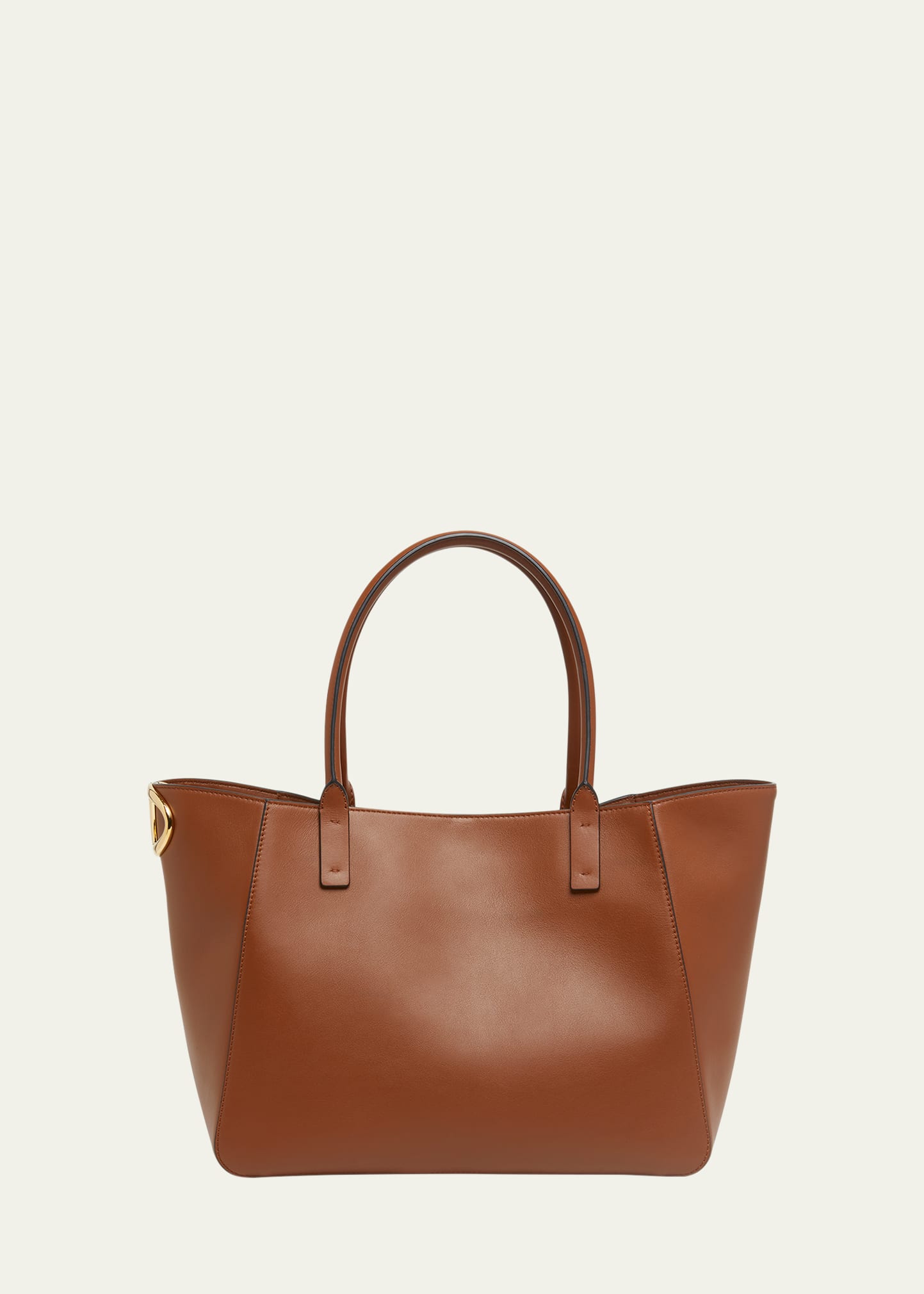 VLOGO Side Shopping Tote Bag in Nappa Calfskin Leather