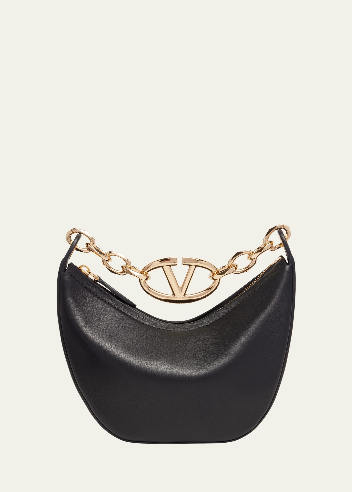 Valentino Vlogo Moon Mini Hobo Bag In Nero