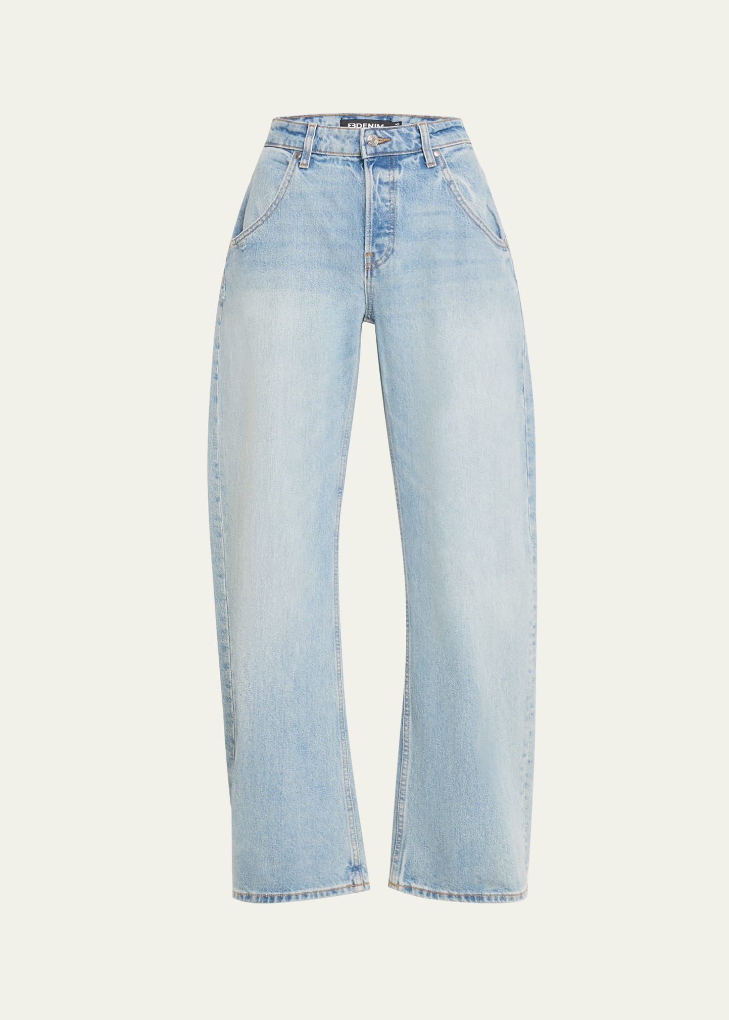 Eb Denim Enzo Mid-rise Barrel Jeans In Blue