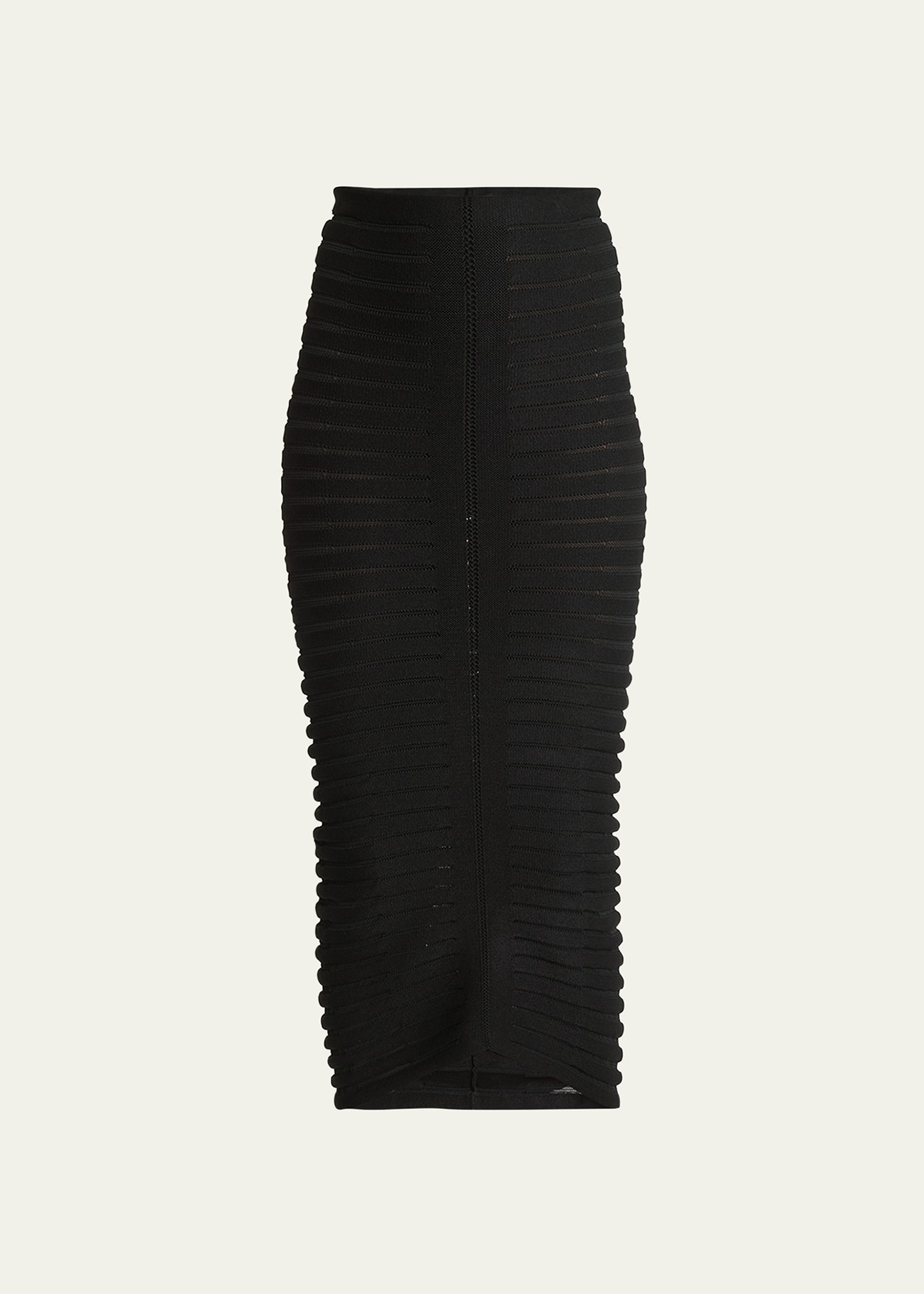 ALAÏA SKELETON PENCIL MIDI SKIRT 