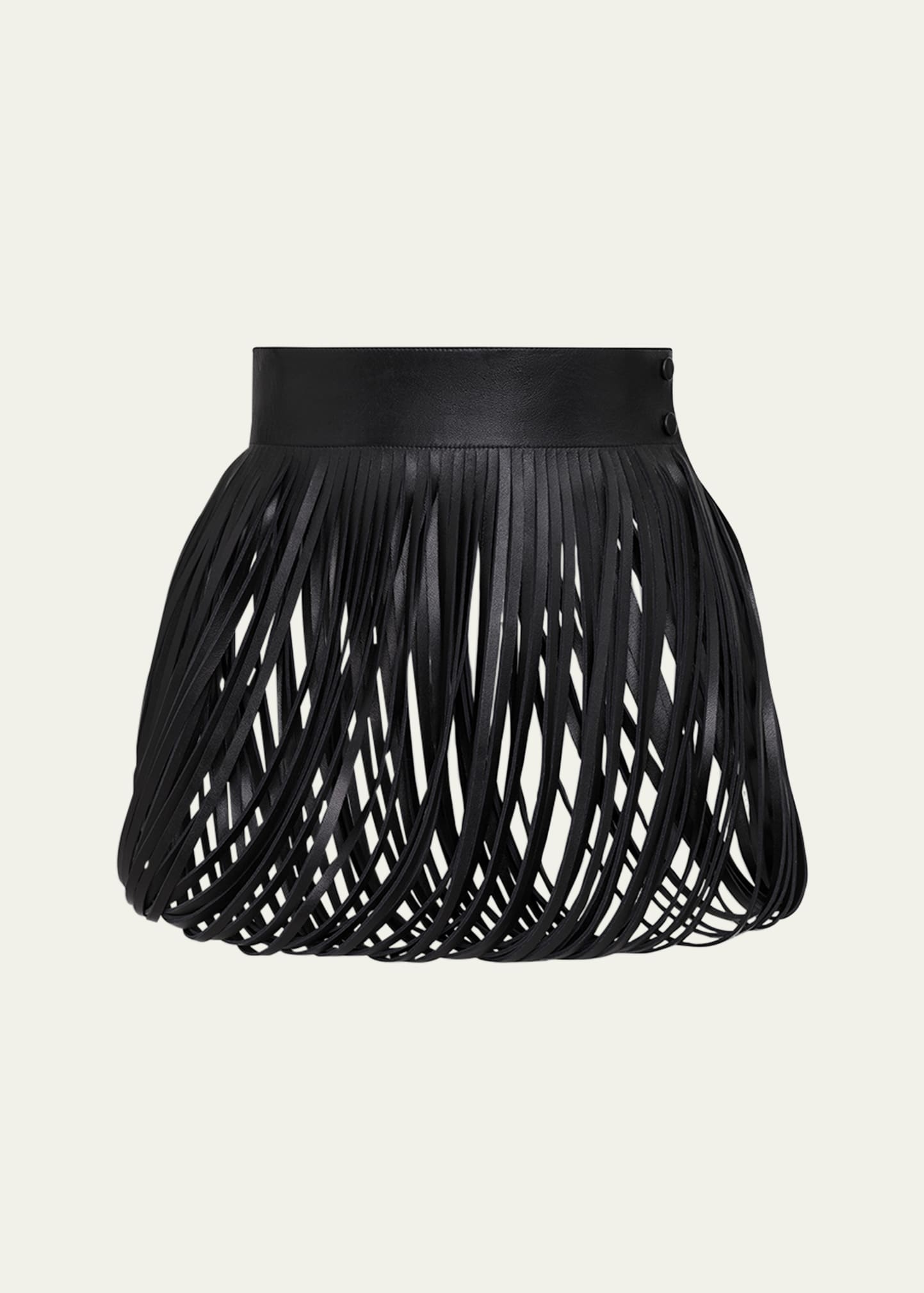 ALAÏA OPEN FRINGE LEATHER BELT 