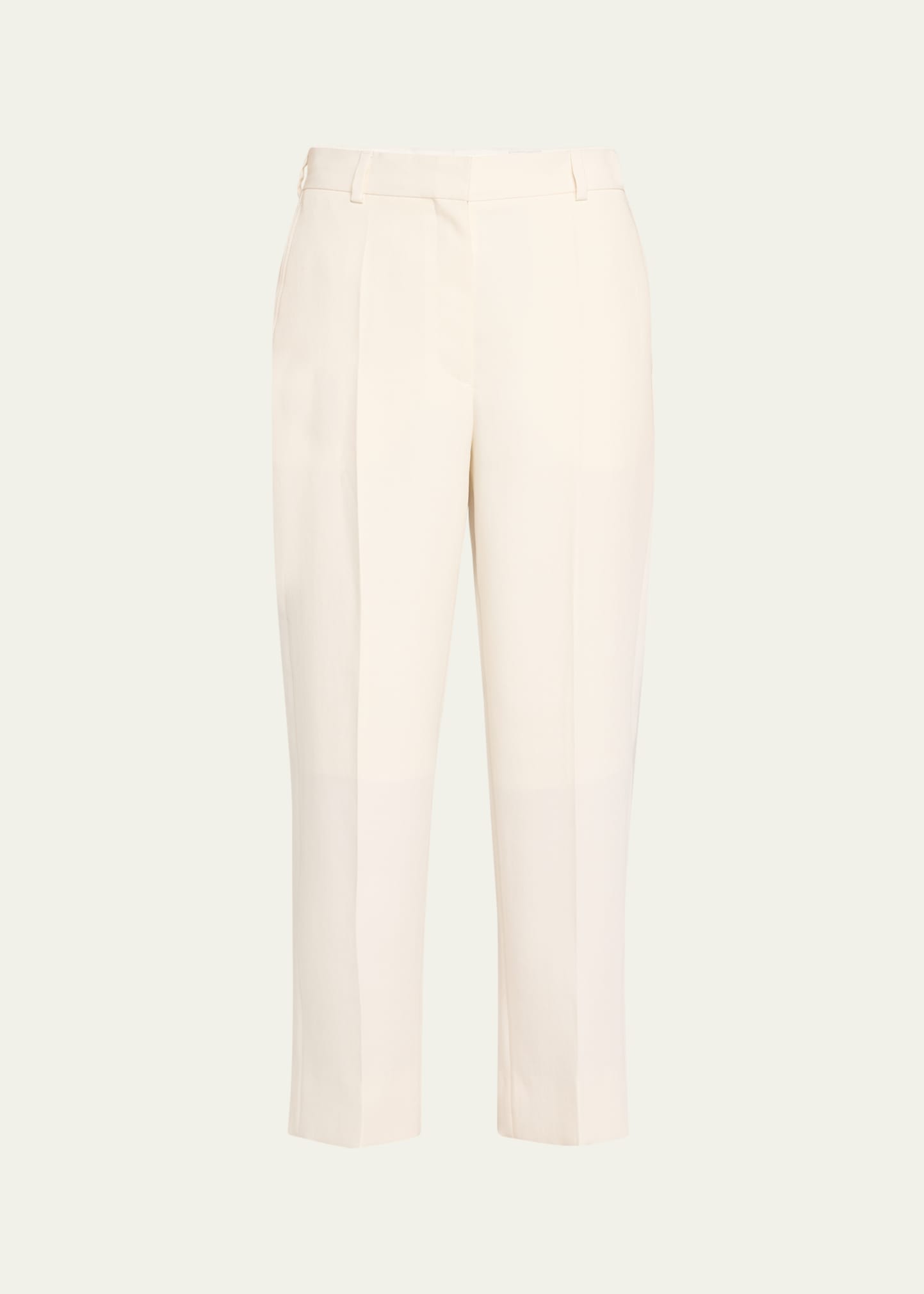 Tailored Straight Cropped Trousers