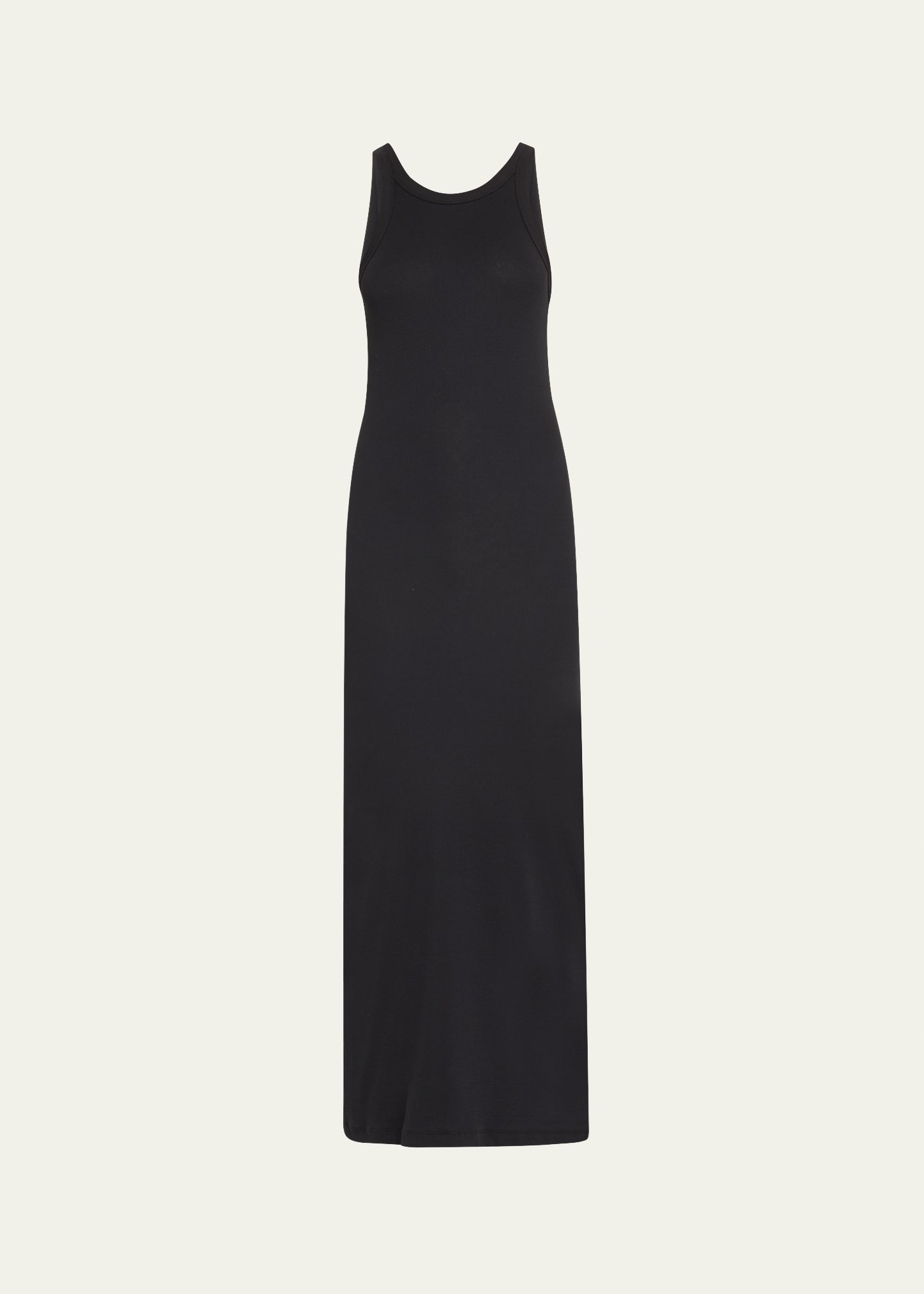 Shop Totême Curved Rib Tank Dress In Black