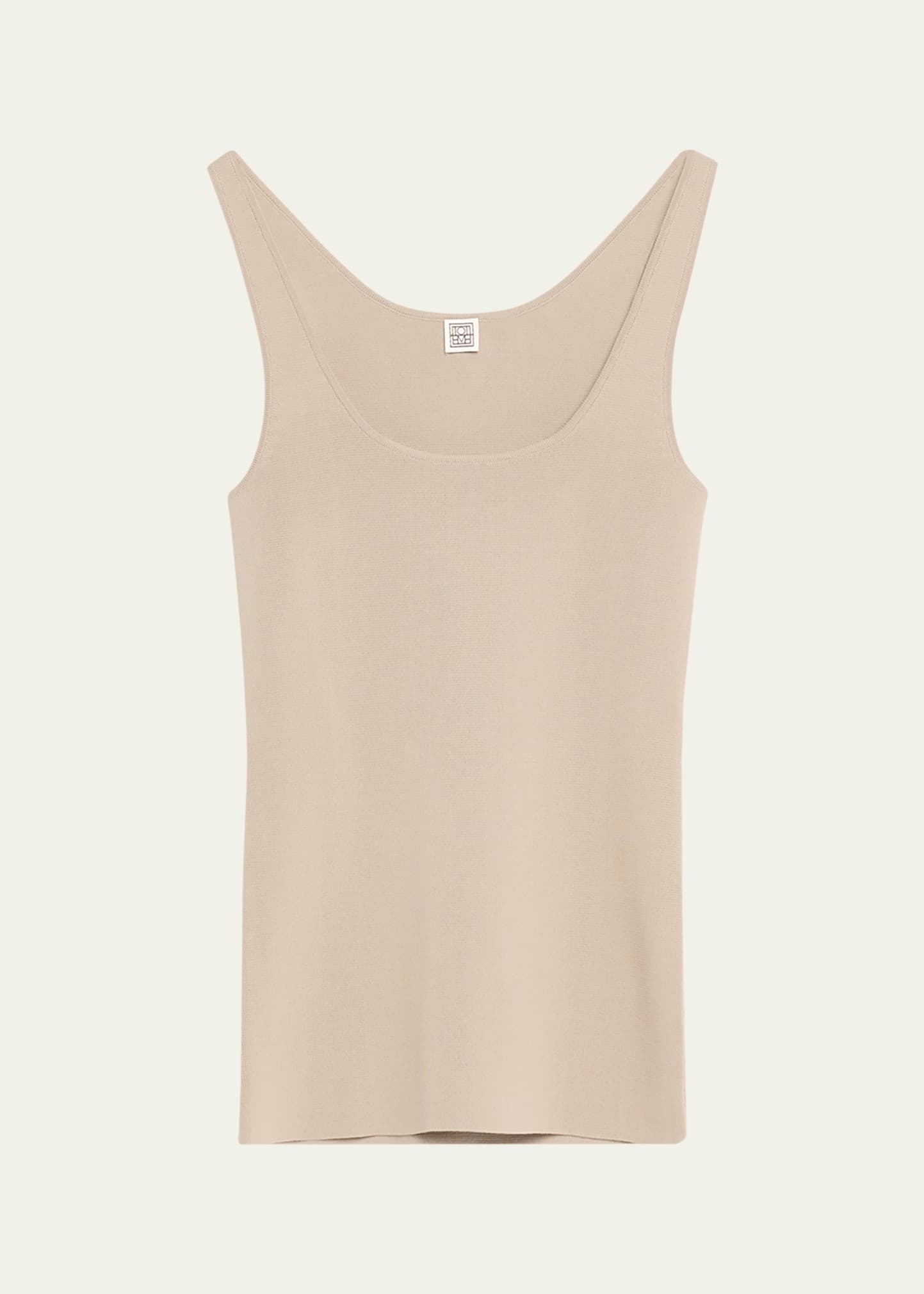 Shop Totême Compact Knit Tank Top In Open Grey