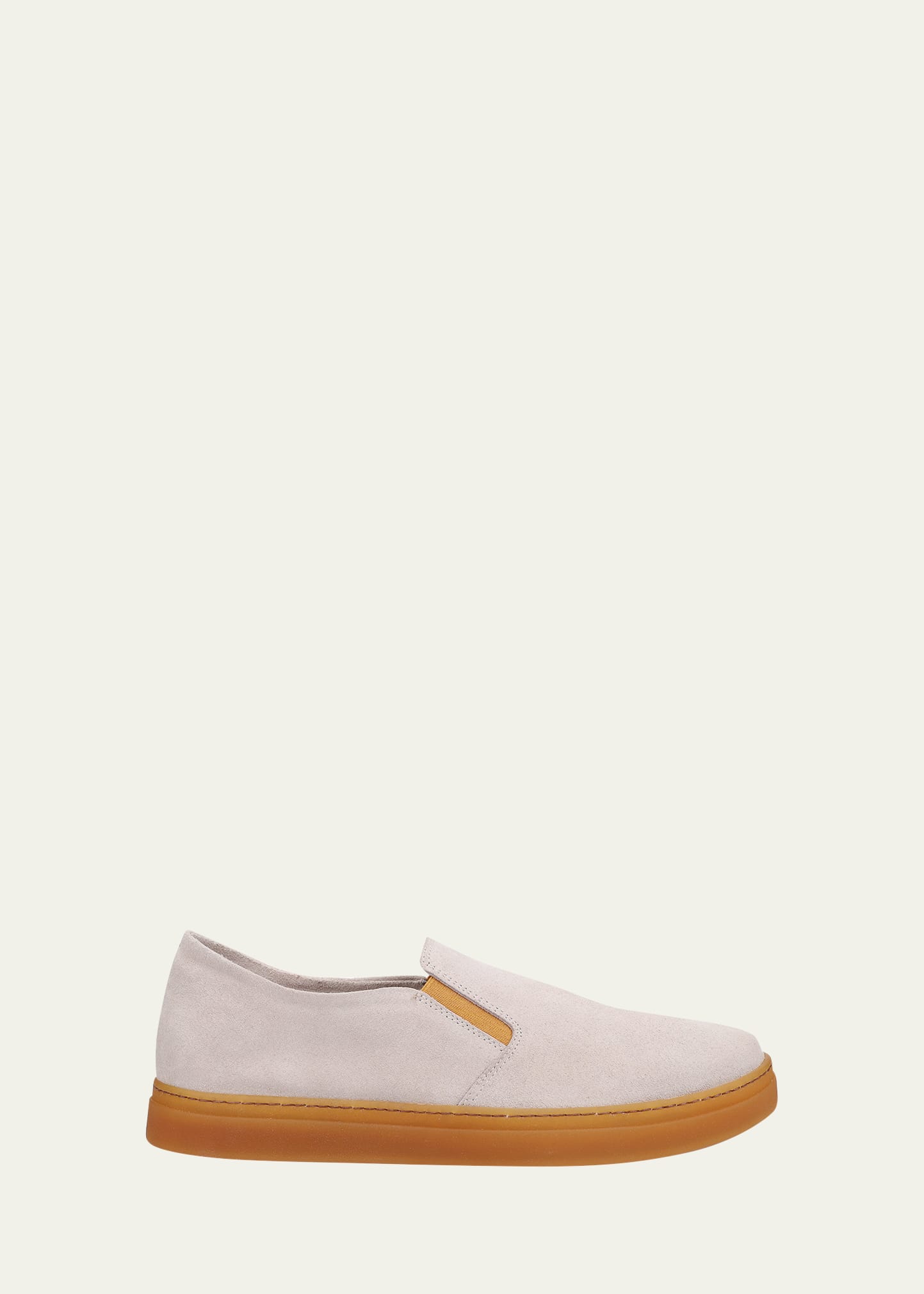 Shop Ron White Men's Wilbur Suede Slip-on Sneakers In Oyster