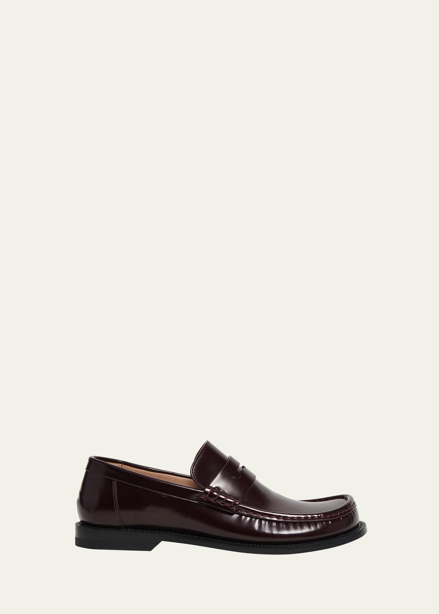 Loewe Campo Collapsible-heel Croc-effect Leather Loafers In Burgundy