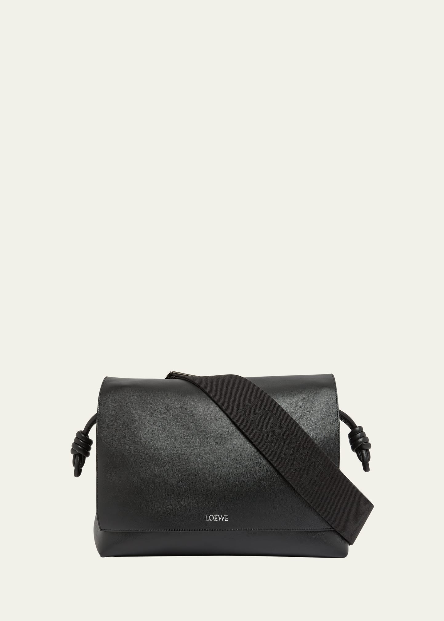 LOEWE MEN'S FLAMENCO LEATHER MESSENGER BAG