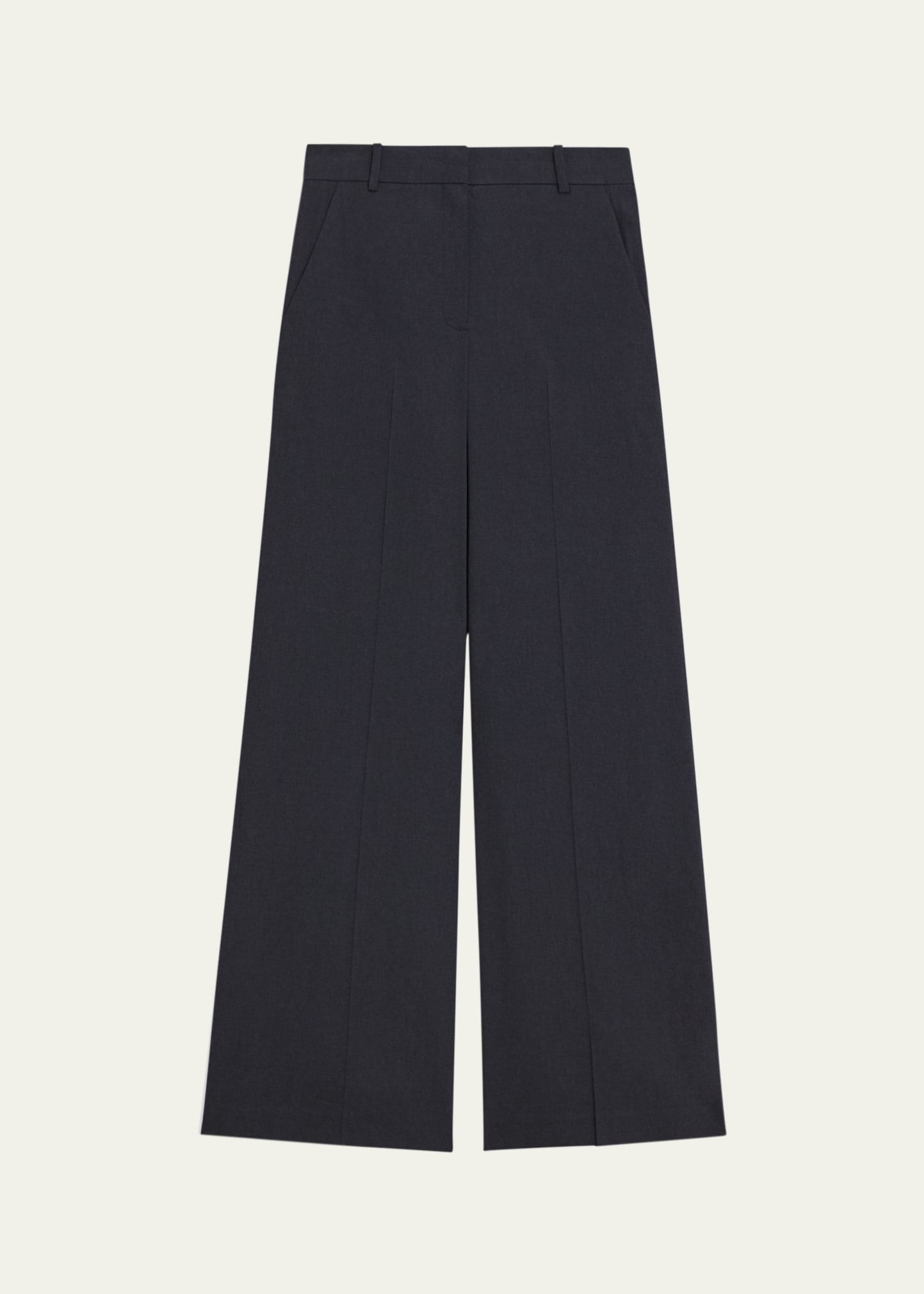 Theory Good Crunch High-waist Wide-leg Trousers In Concord