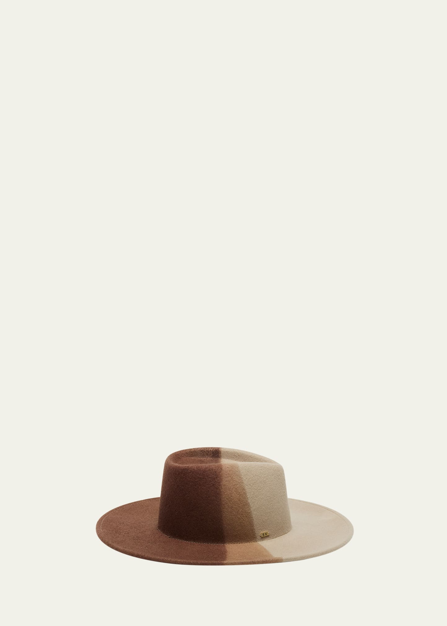 Harlowe Color Block Felt Fedora