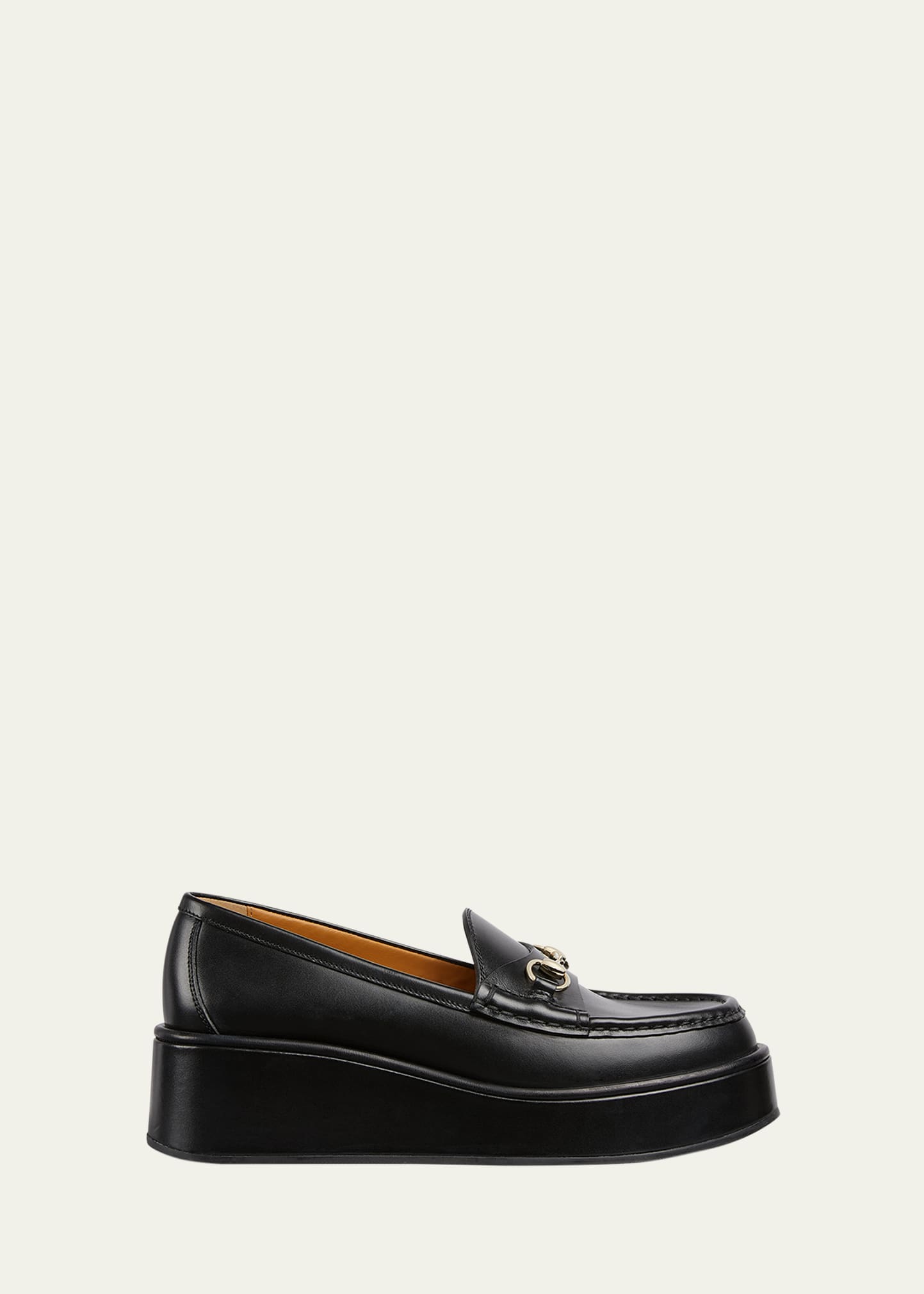 Gucci Leather Loafer In Black