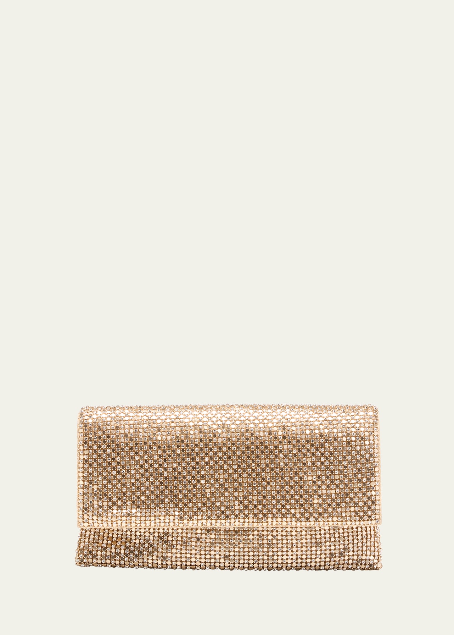 Loeffler Randall Charlee Flap Rhinestone Clutch Bag In Gold