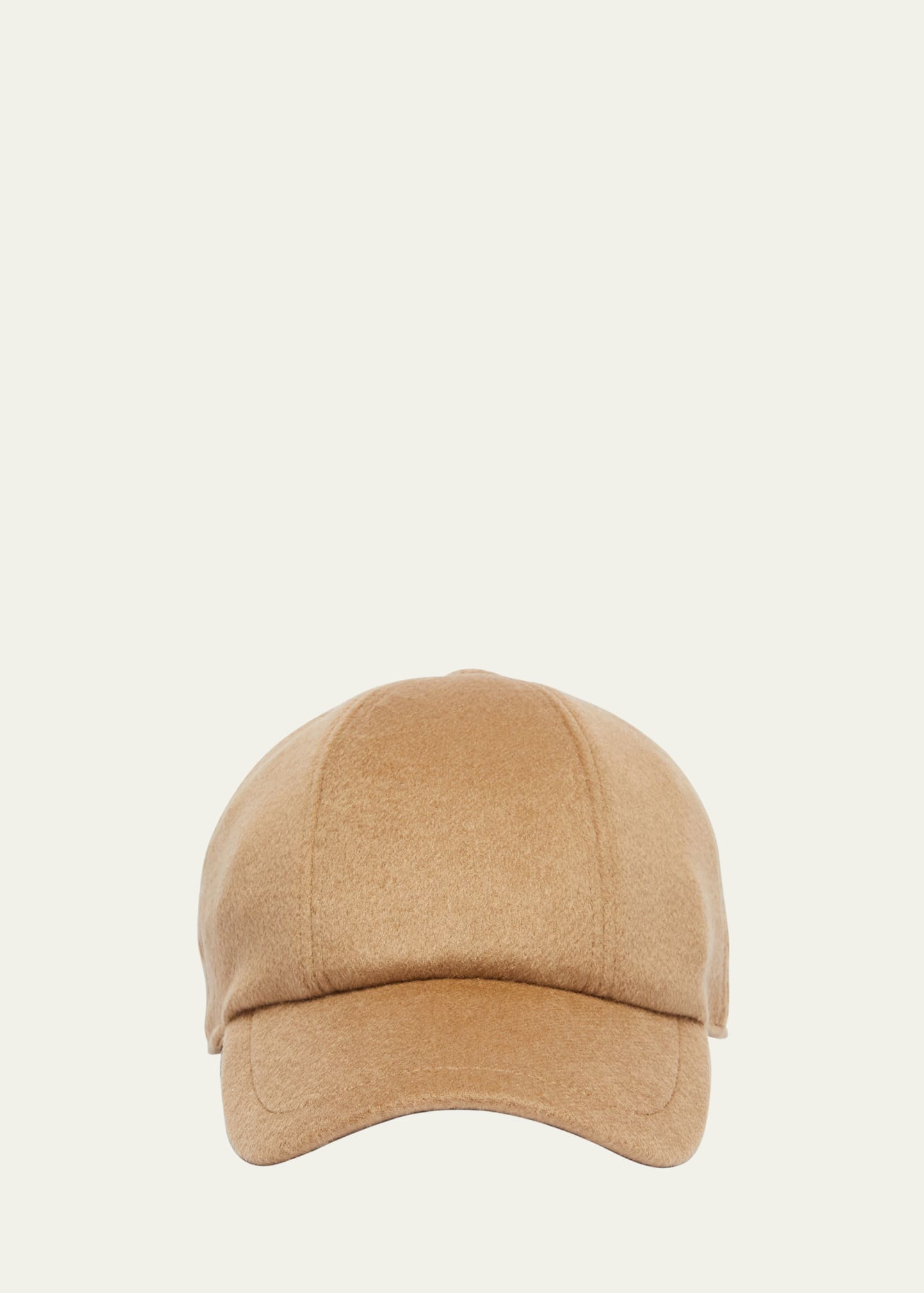 Max Mara Obliqua Cashmere Baseball Cap In Camel