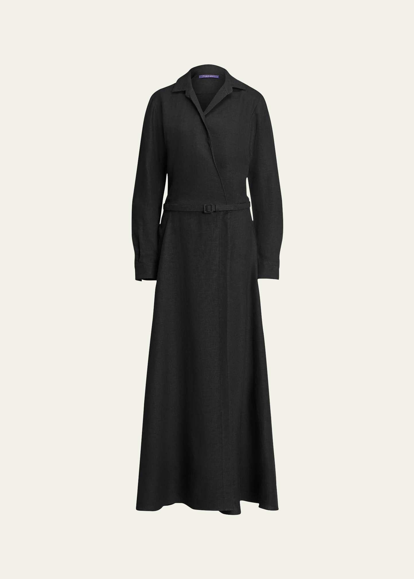 Aniyah Belted Linen Day Dress