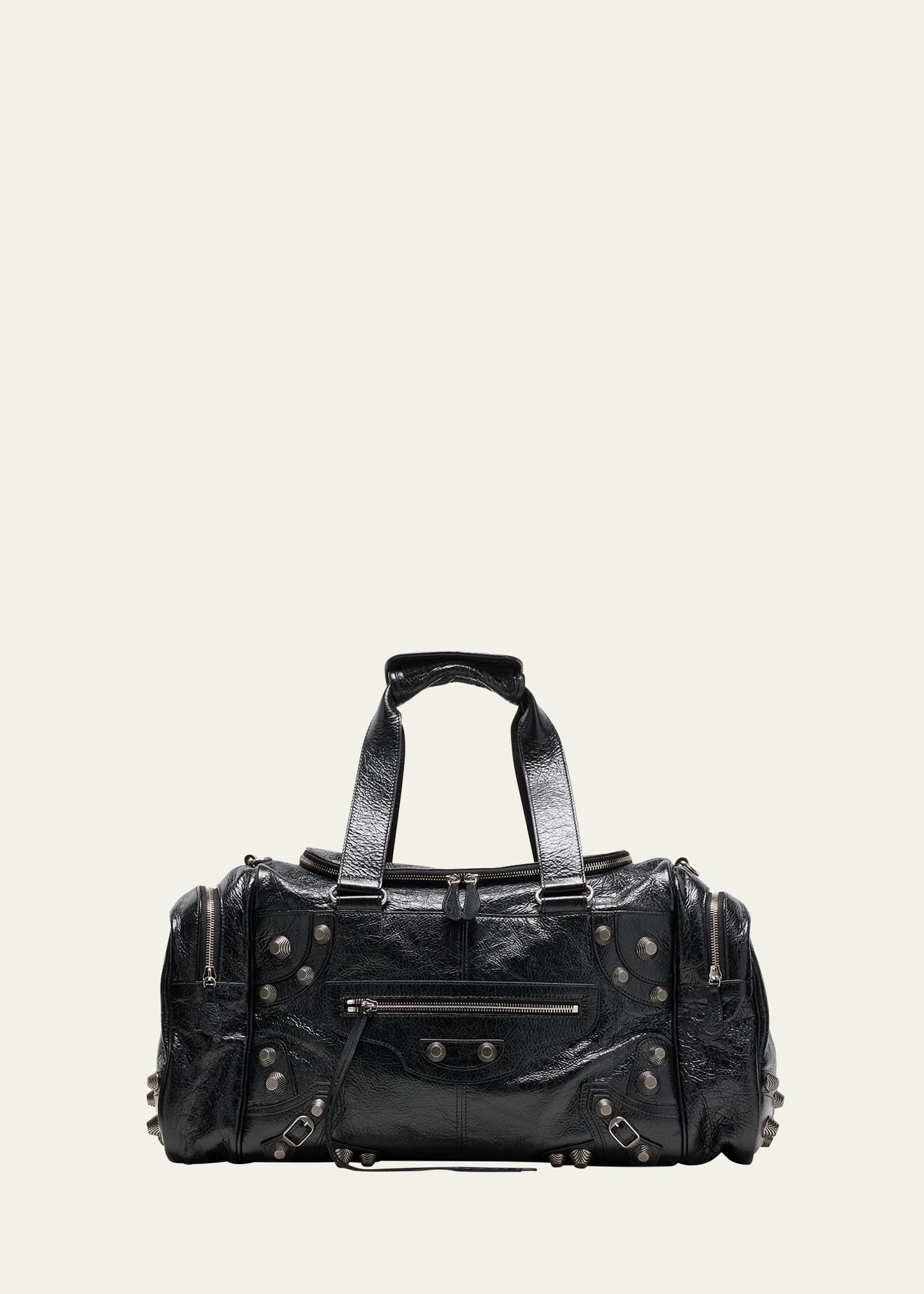 Balenciaga Le Cagole Leather Duffle Bag In Noir