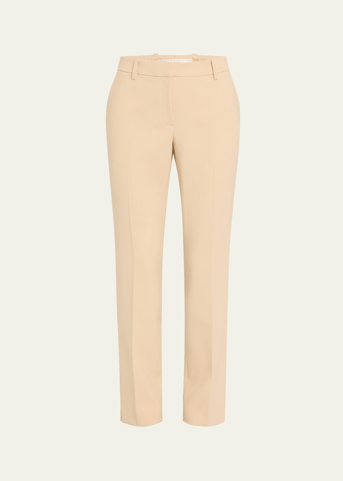 Lafayette 148 Manhattan Cropped Cigarette Pants In Plaster