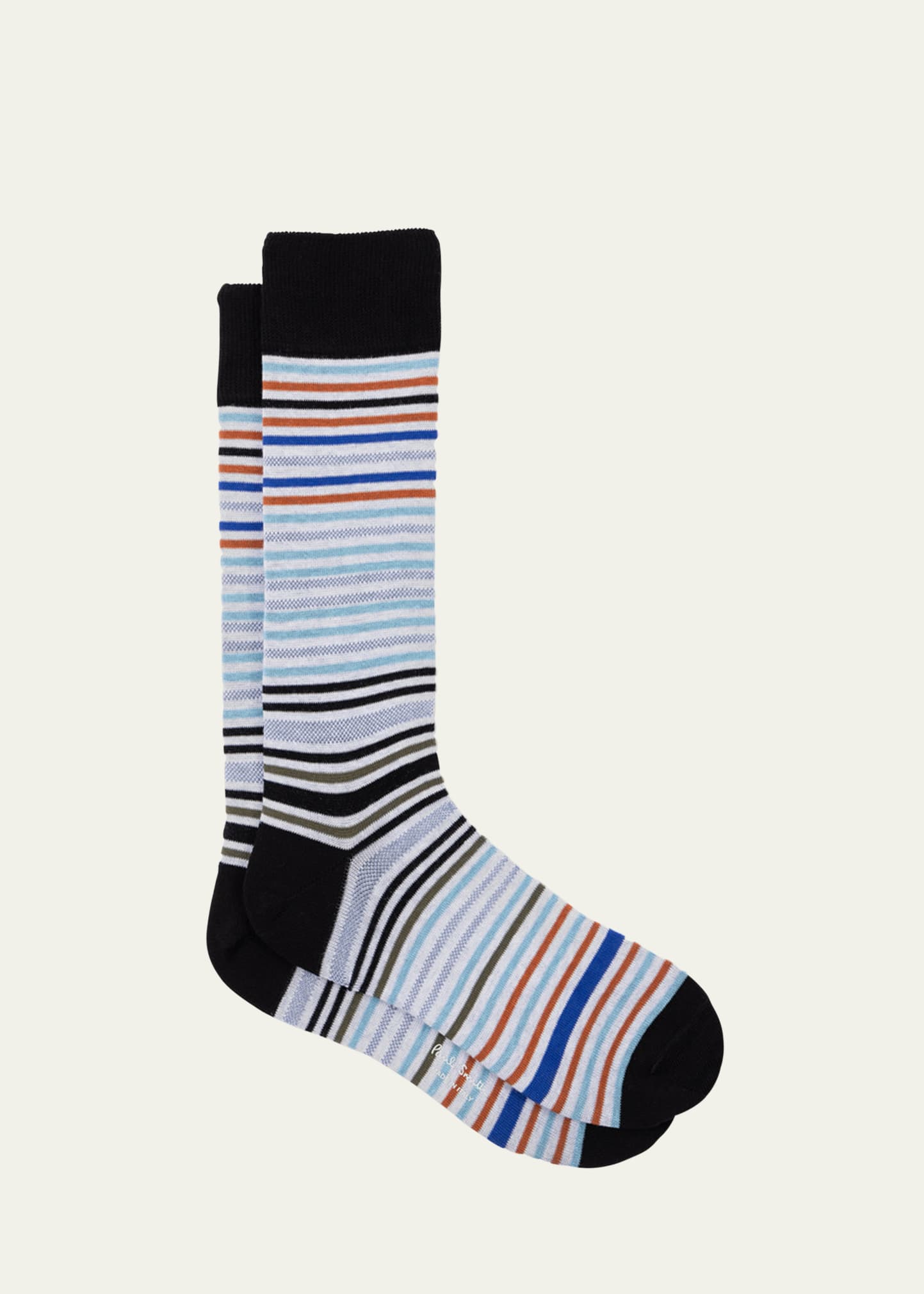 Paul Smith Men's Gavin Stripe Crew Socks In Multi