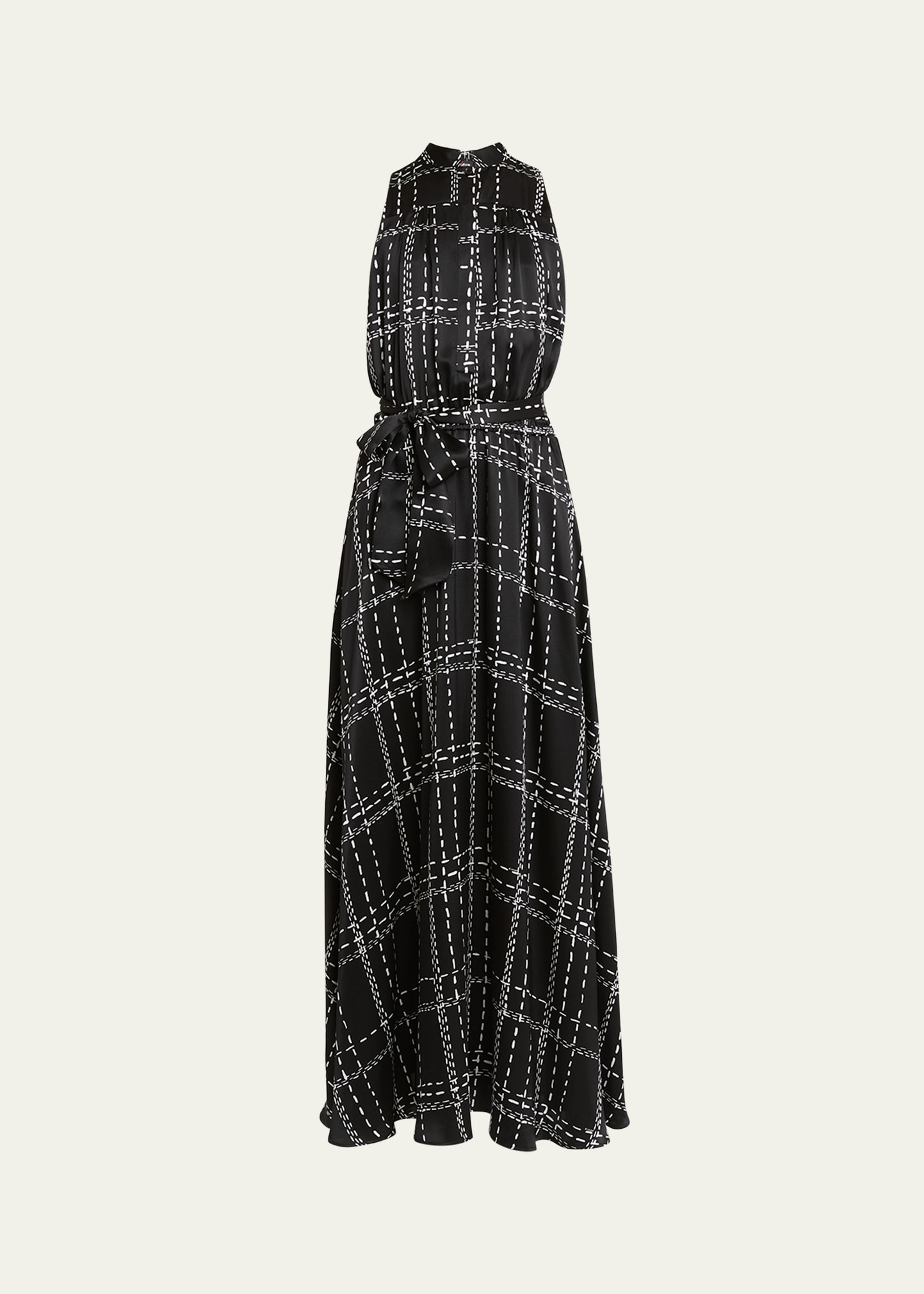 Kiton Printed Self-tie Silk Maxi Dress In Multi