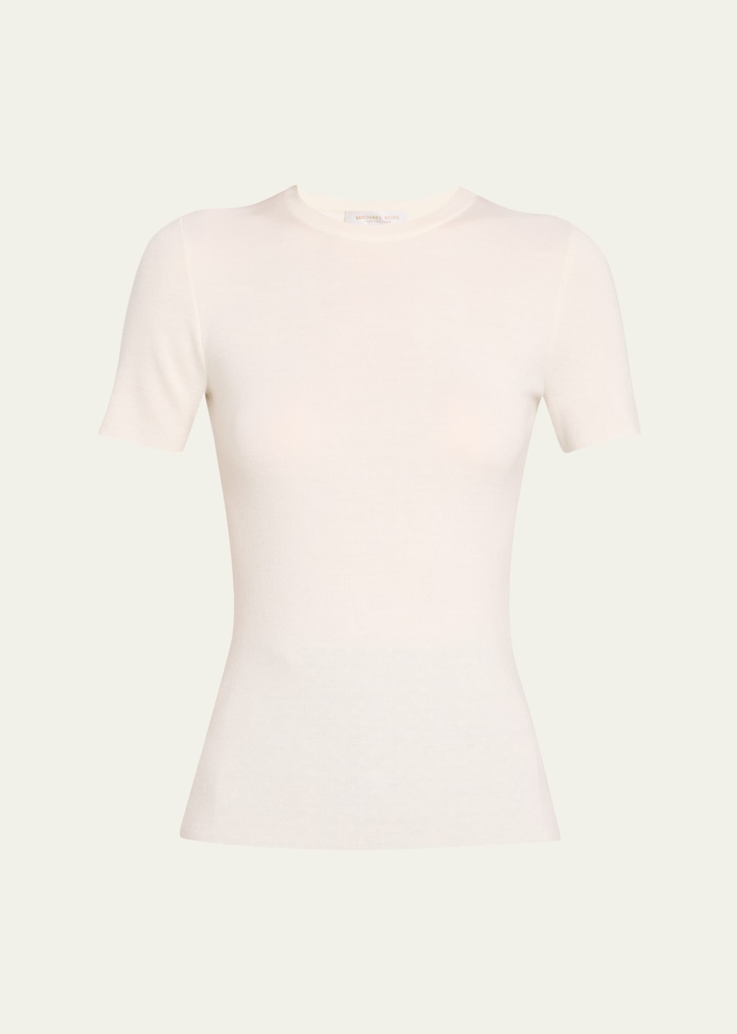 Michael Kors Crewneck Tee In Optic Whit