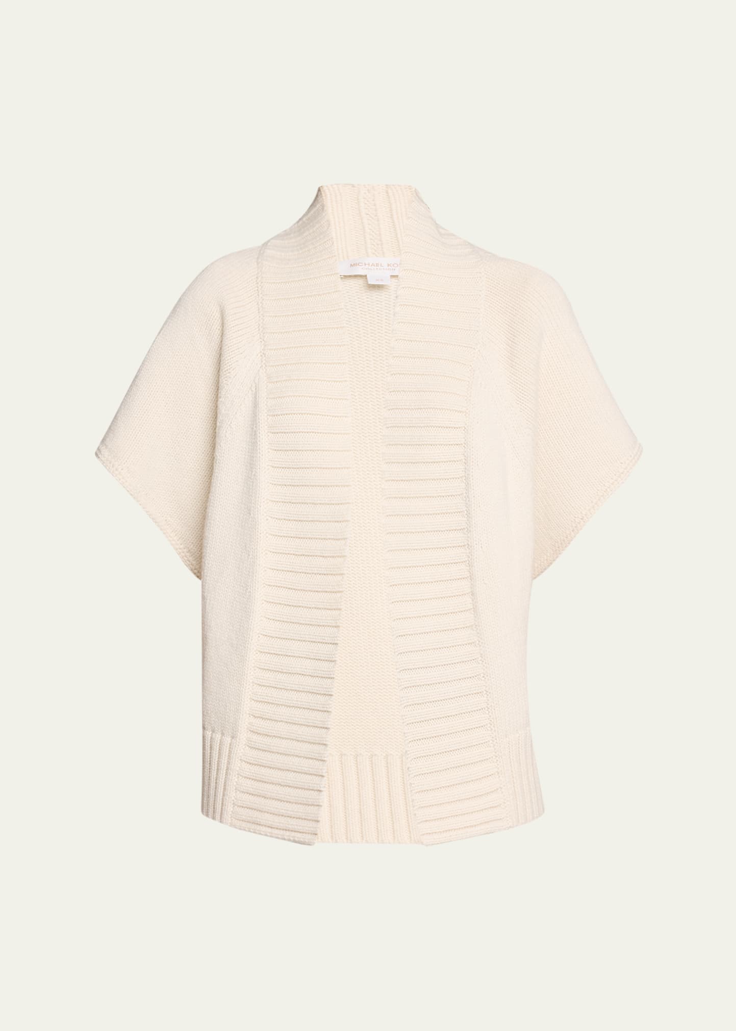 Michael Kors Sequined Short Sleeve Button Up Top In Optic Whit