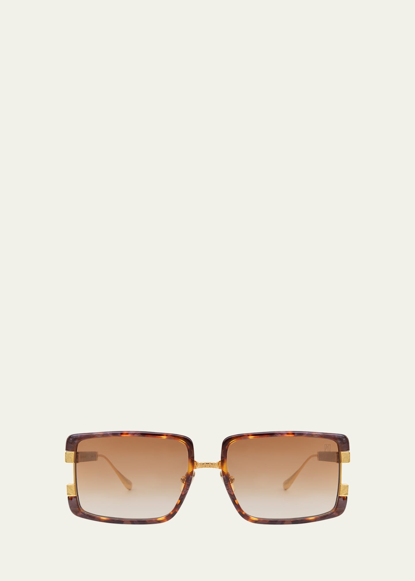 Too Handsome Mixed-Media Rectangle Sunglasses