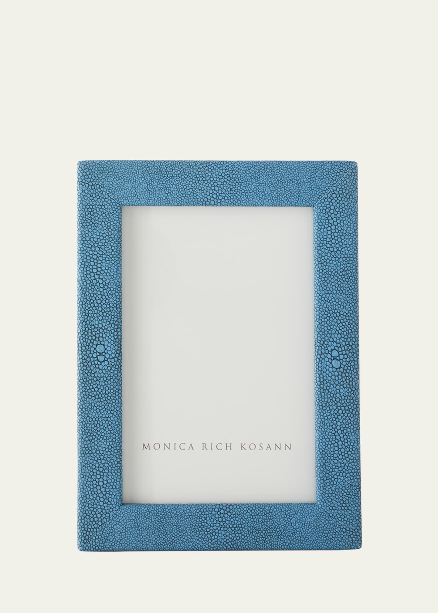 MONICA RICH KOSANN PHOTOGRAPHER'S MOLDING SHAGREEN-EMBOSSED FAUX LEATHER FRAME, 4" X 6" 