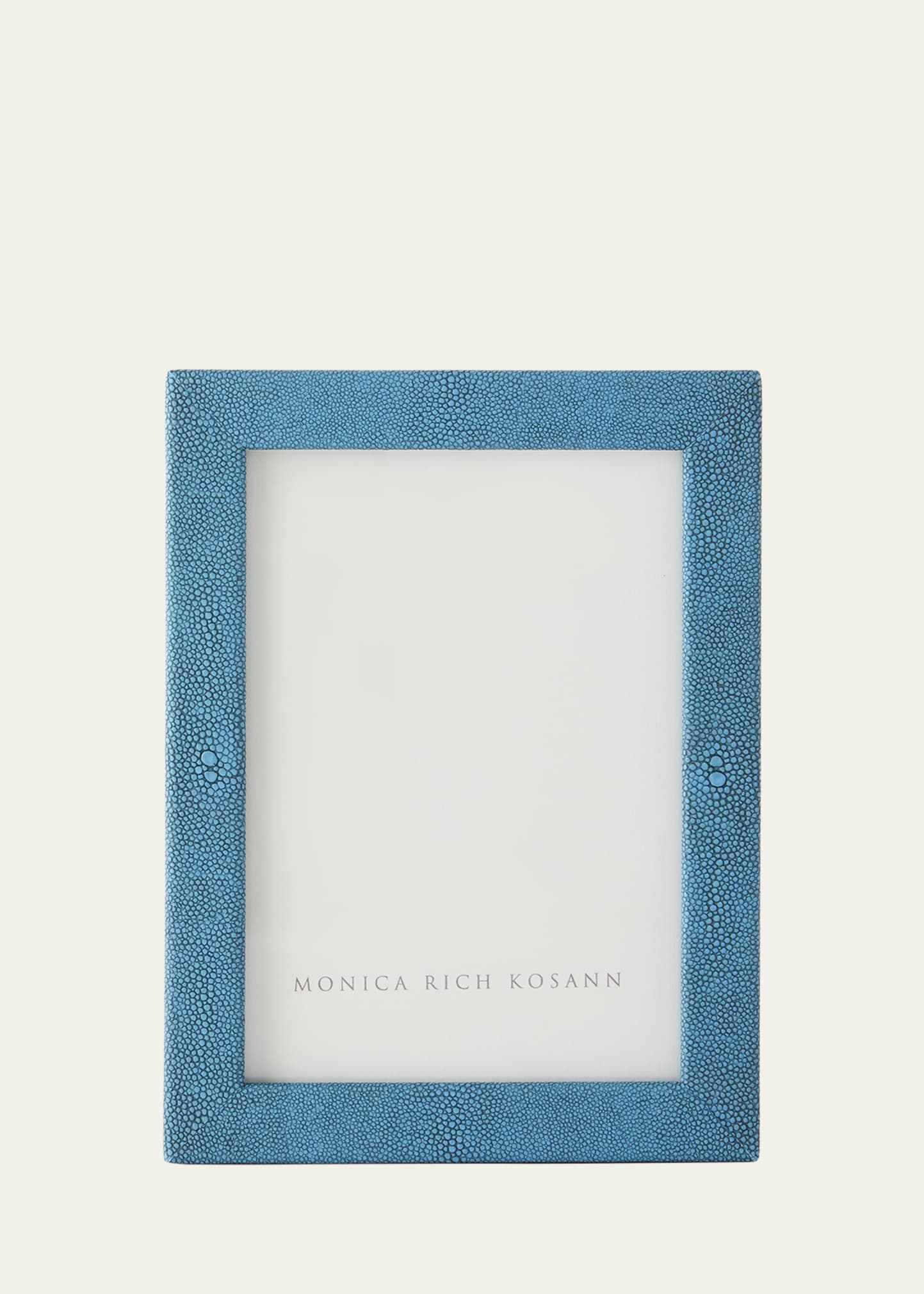 MONICA RICH KOSANN PHOTOGRAPHER'S MOLDING SHAGREEN-EMBOSSED FAUX LEATHER FRAME, 5" X 7" 