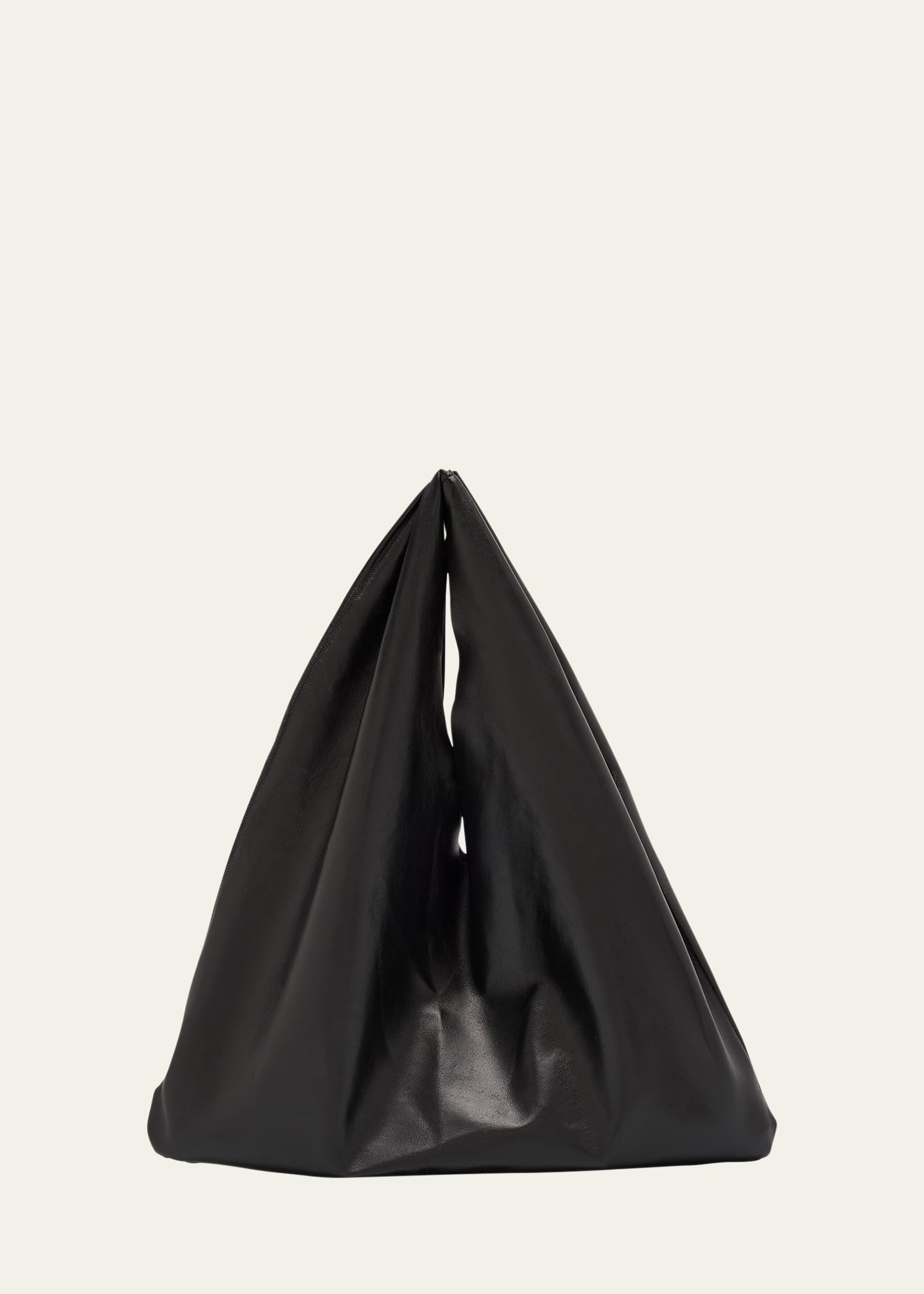 The Row Small Bindle Leather Shoulder Bag In Black