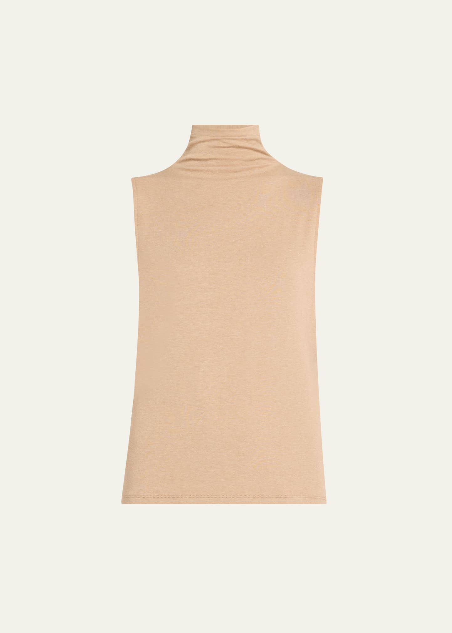 Vince Sleeveless Turtleneck Top In H Cashew