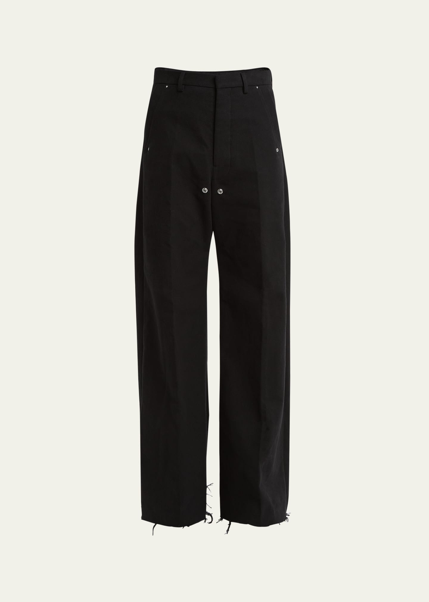 Rick Owens Men's Heavy Brushed Twill Tailored Bela Pants In Black
