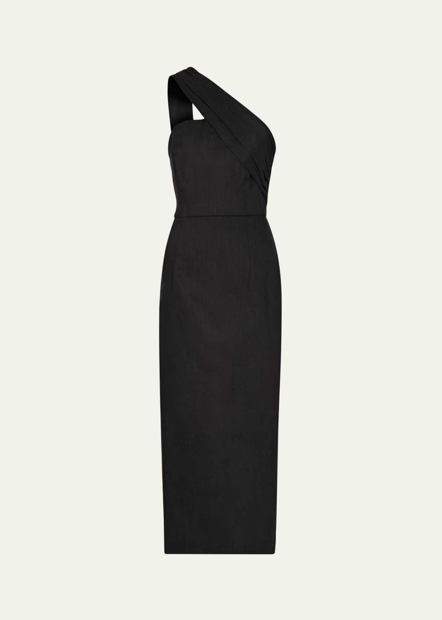 Milly One-shoulder Bodycon Mini Dress In Black