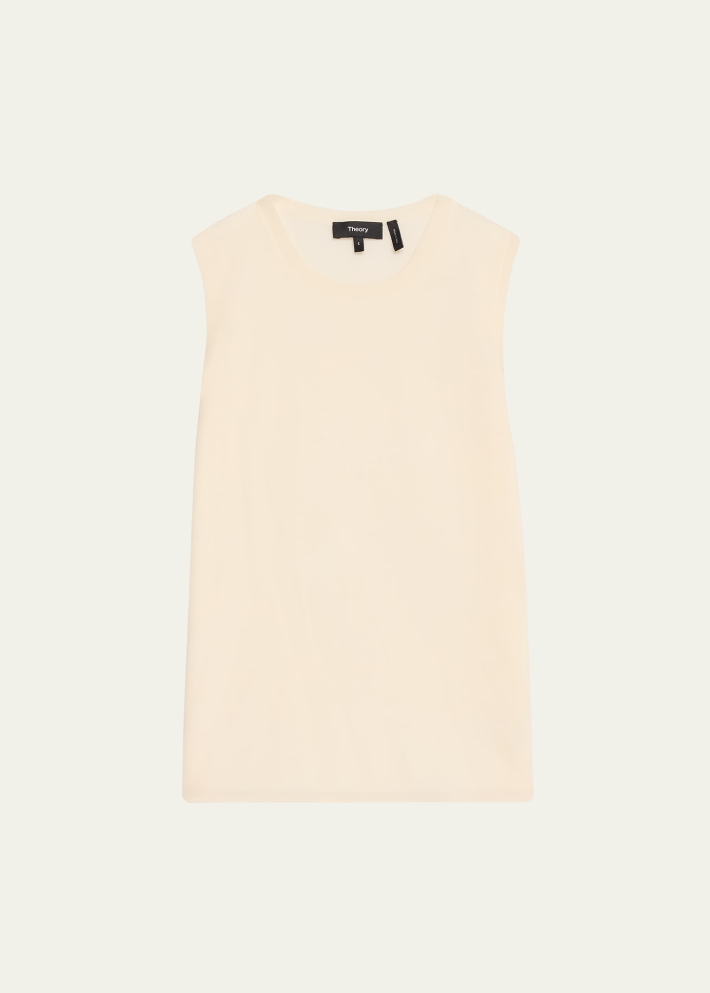 THEORY REGAL MERINO WOOL CREWNECK SHELL TOP 