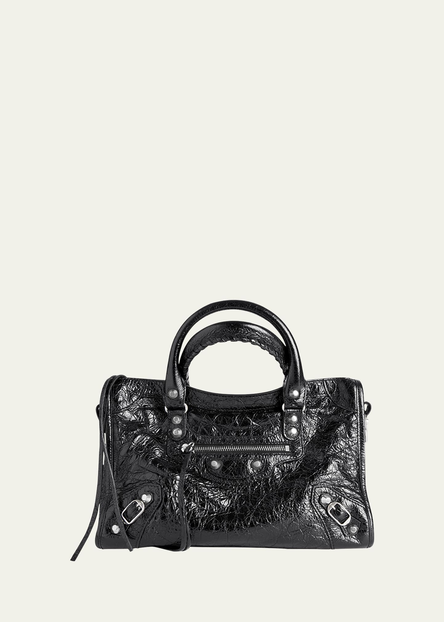 Balenciaga Small Leather Le City Top-handle Bag In Black