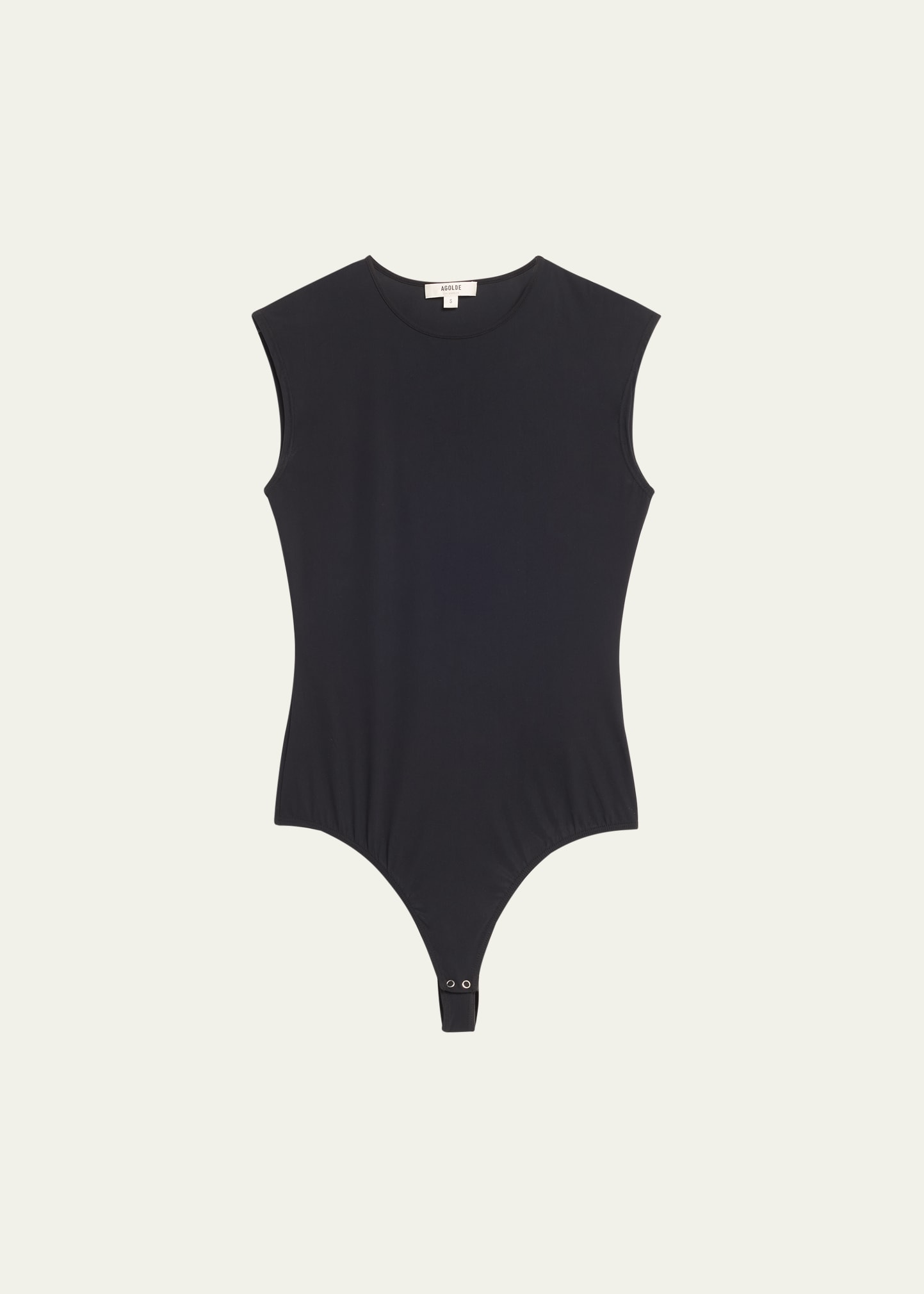 Agolde Aura Sleeveless Bodysuit In Black