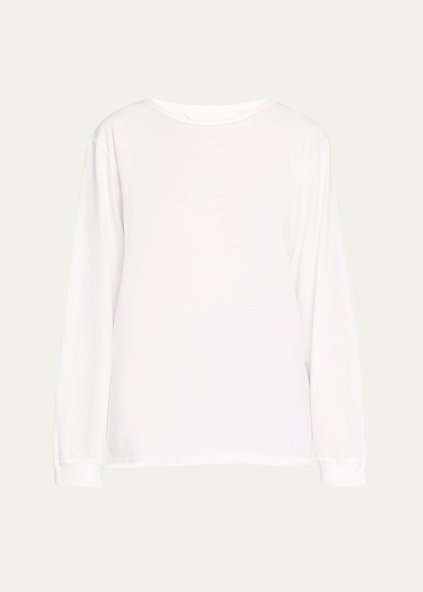 Mother The Long-sleeve Rowdy Tee In Bright White