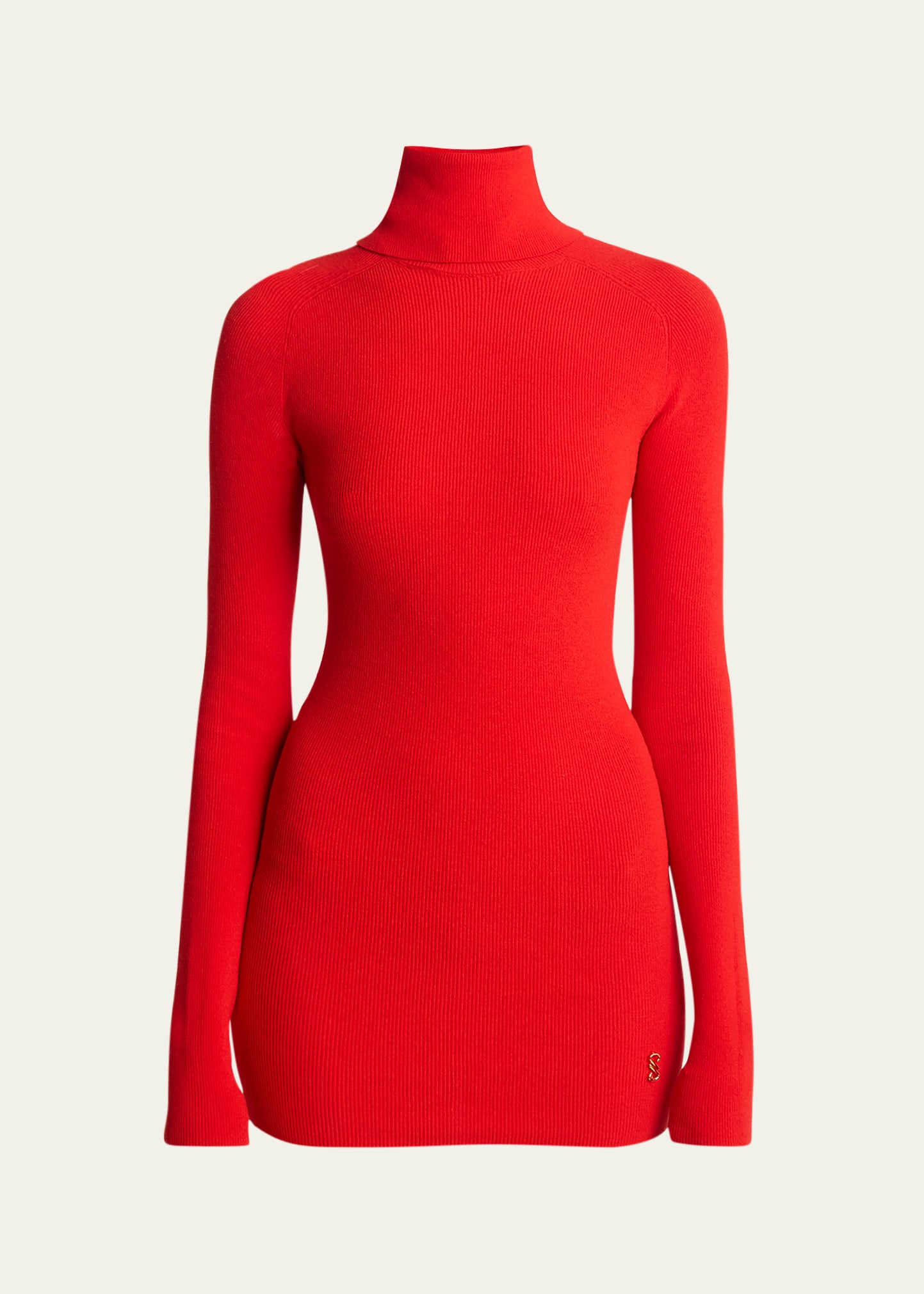 PROENZA SCHOULER FOX RIB-KNIT MATTE VISCOSE TURTLENECK TOP 
