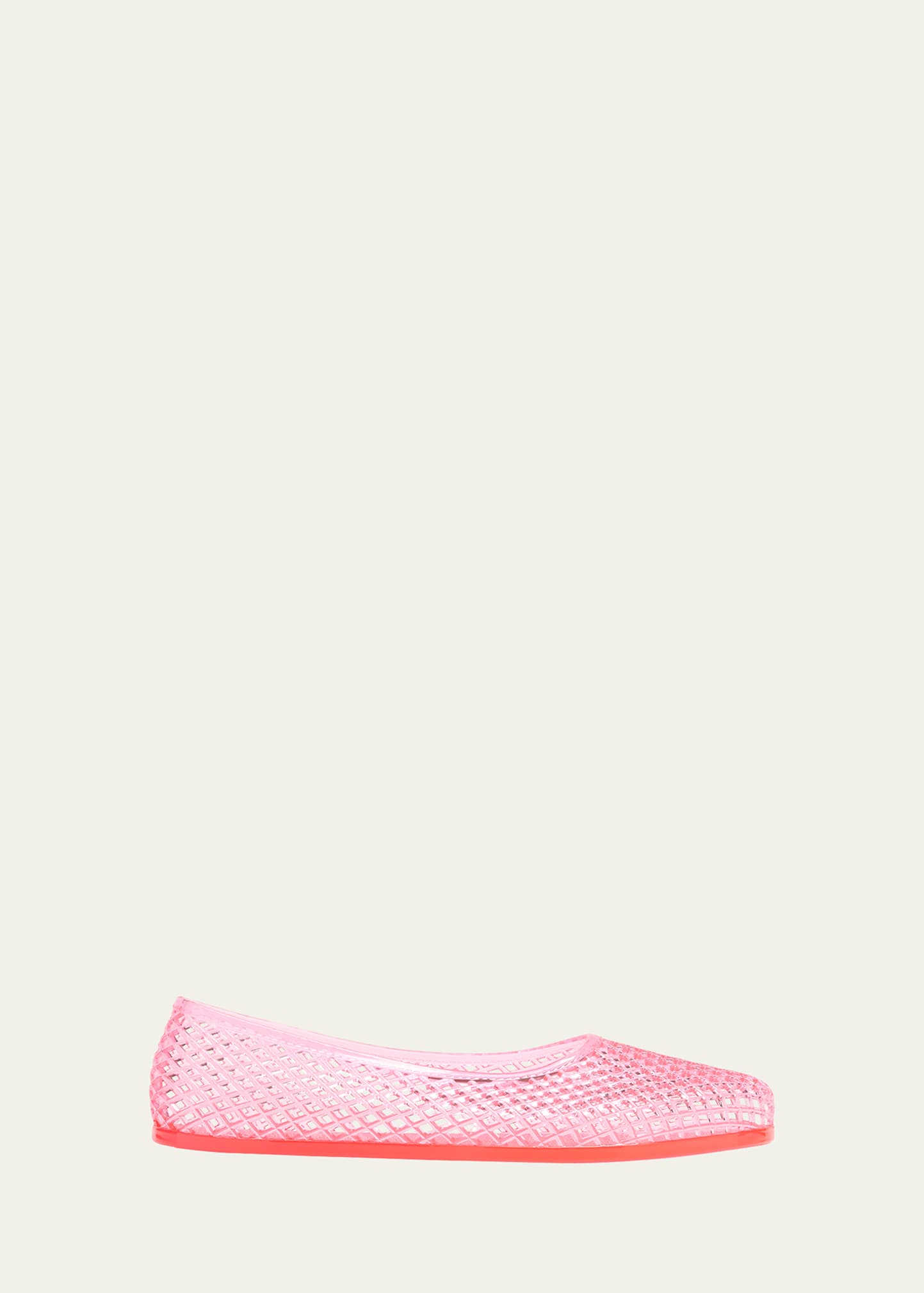 Shop Ancient Greek Sandals Iro Transparent Jelly Ballerina Flats In Pink