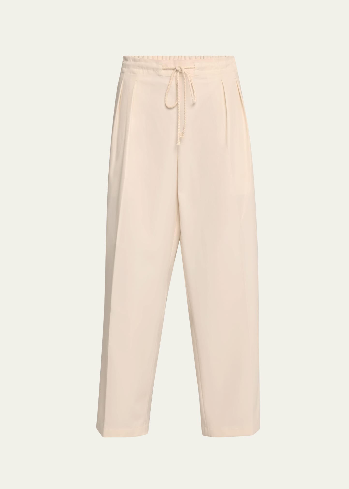 Elasticated Drawstring Cotton Twill Pants