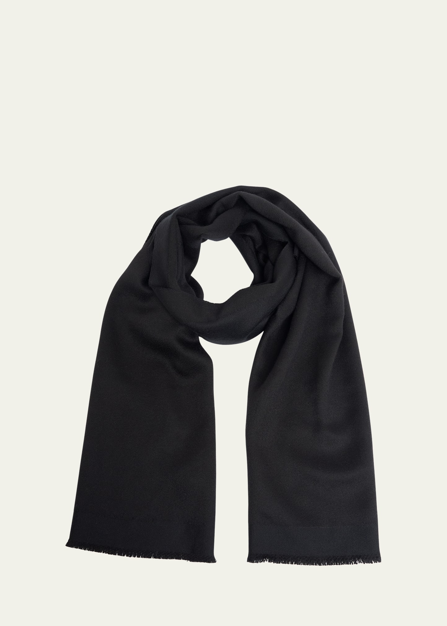 Saint Laurent Ysl Scarf In Black