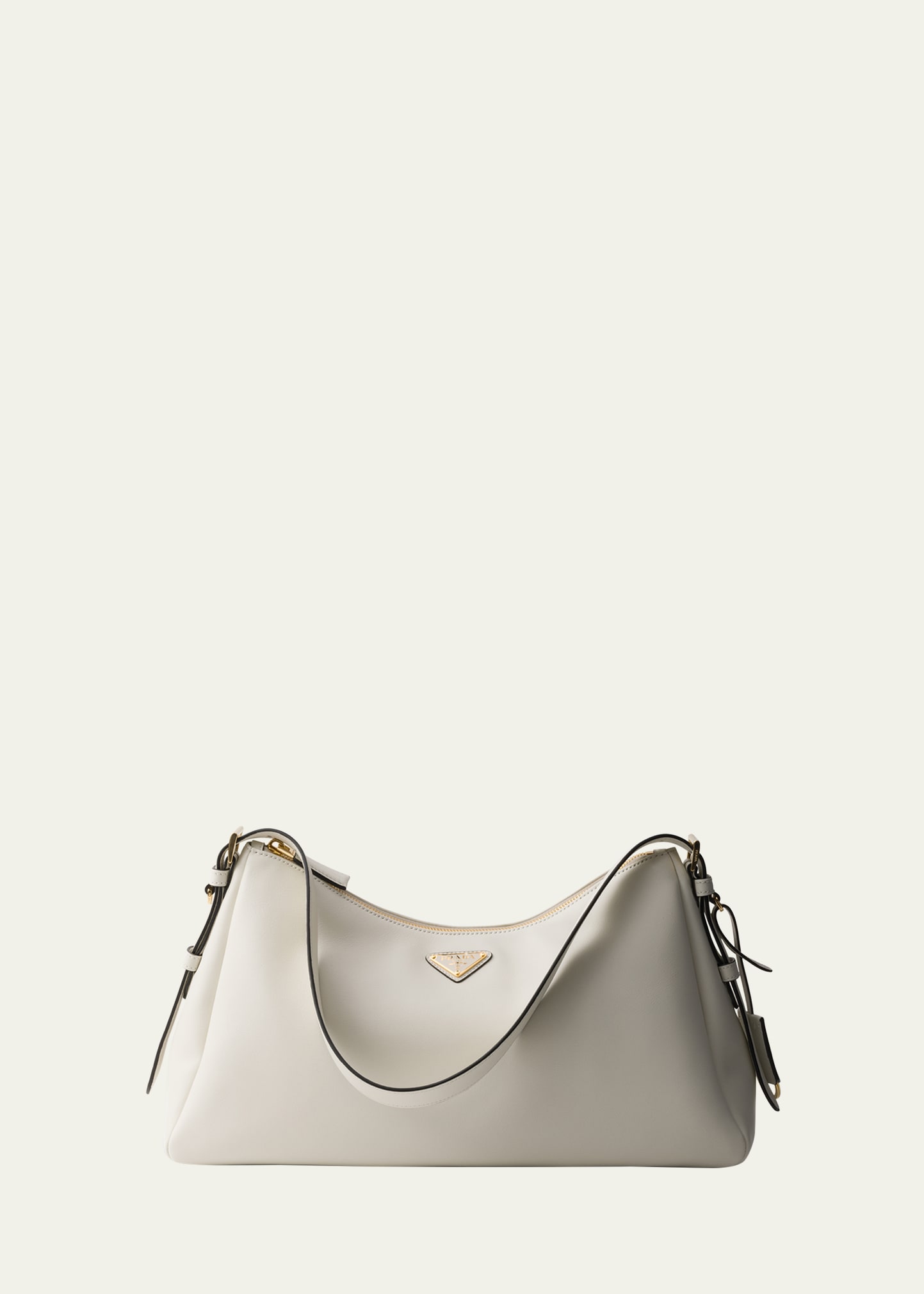 Prada Re-edition Patent Leather Shoulder Bag In F0pg7 Bianco N