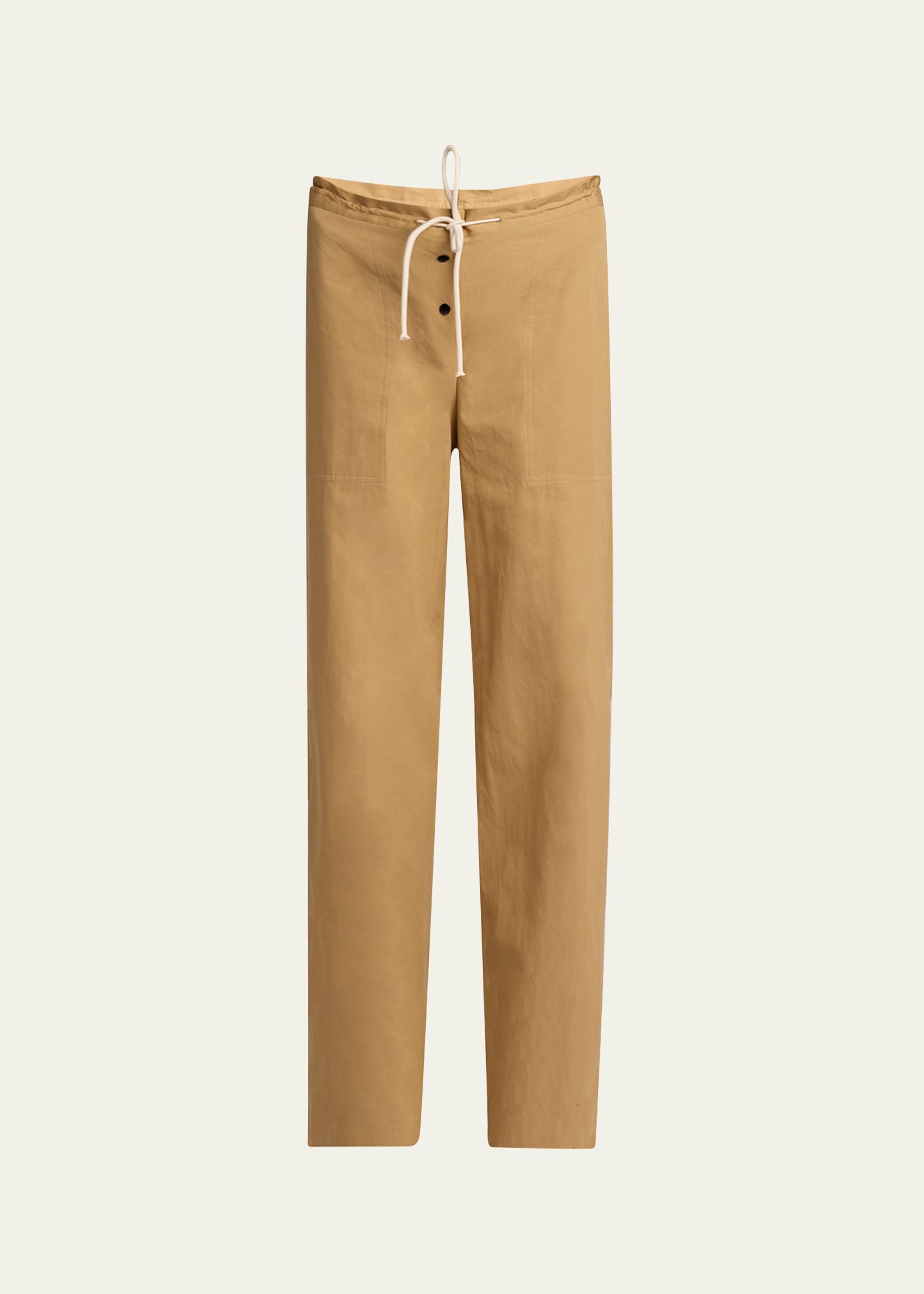 The Row Bonnette Cotton Trousers In Brown Paper