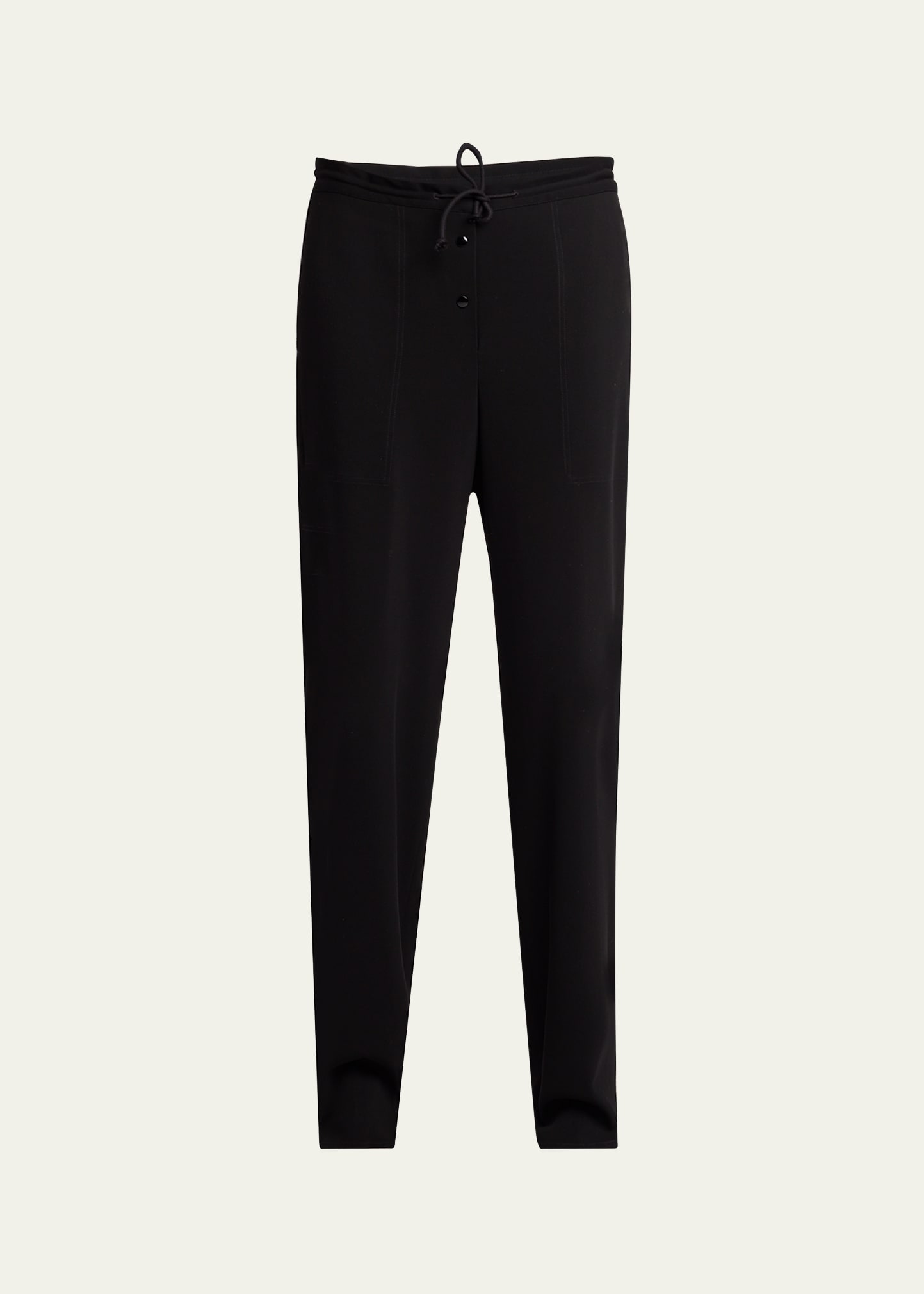 The Row Bonnette Wool-blend Trousers In Black