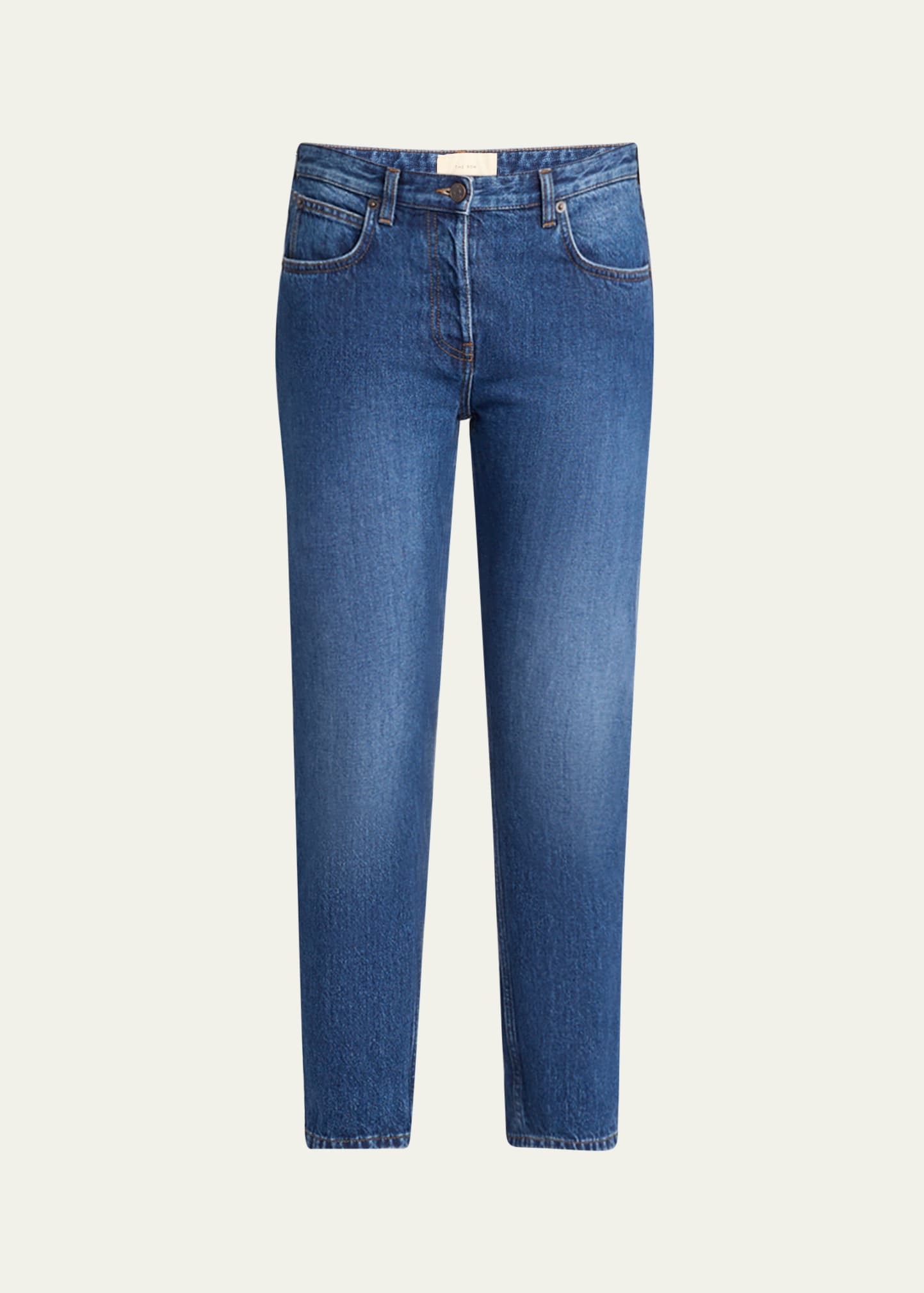 The Row Riaco Mid-rise Straight-leg Ankle Jeans In Indigo
